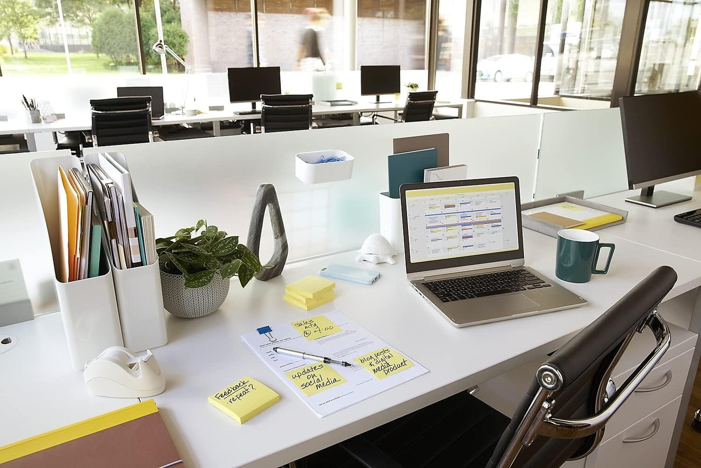 Post-it Notes, 3 in x 3 in, 18 Sticky Notes Pads, 100 Sheets per Pad, The Iconic Canary Yellow Note, School Supplies and Oﬃce Products