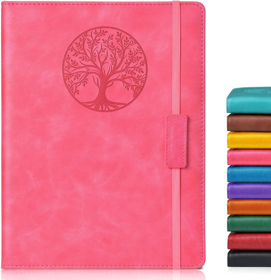 Lined Journal Notebook for Women Men,256 Pages B5 Large Hardcover Leather Journals for Writing,Travel,Business,Work,School,College Ruled Notebooks for Note Taking,Diary Notepad 7.8"×10.2"