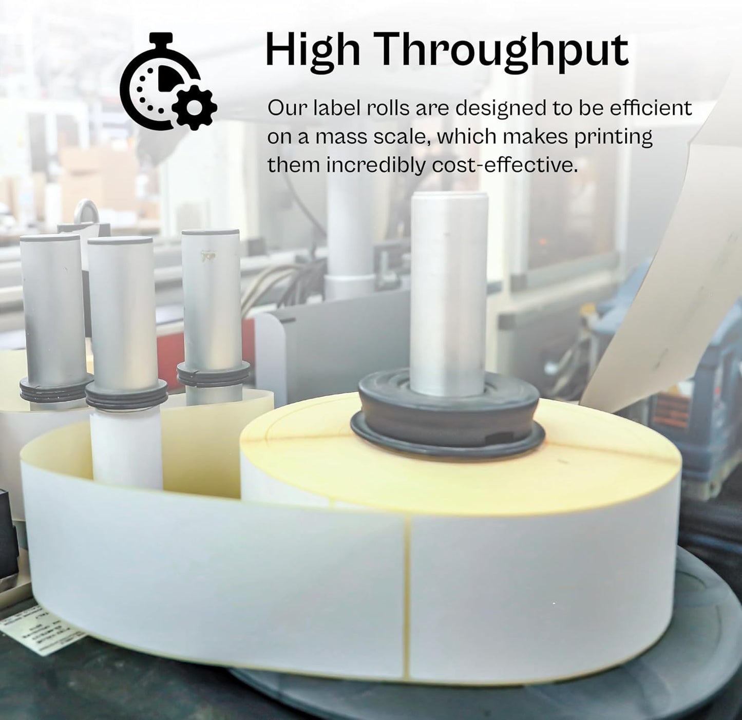PSBM Thermal Transfer Labels, 3x5 Inch, 4 Rolls, 1190 Labels/Roll, 3 Inch Core, Perforated, Must Have Thermal Ribbon (Not Included)