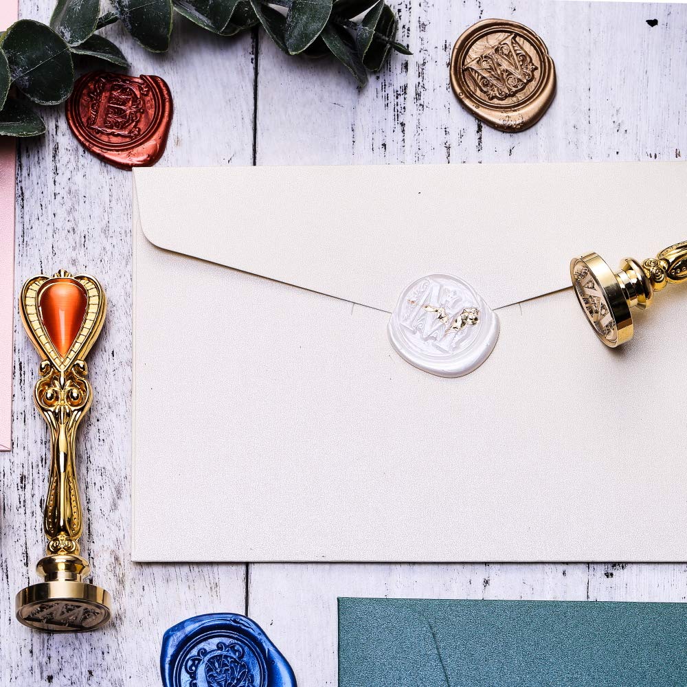 Letter O Alphabet Sealing Wax Stamp, Wax Seal Stamp for Sealing Wax, Gold