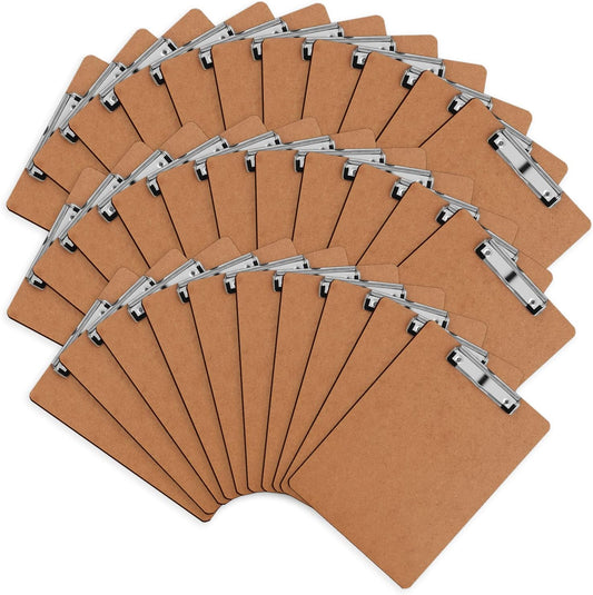 Clipboards, HERKKA 32 Pack Hardboard Office Clipboards Low Profile Clip Standard A4 Letter Size, ECO Friendly