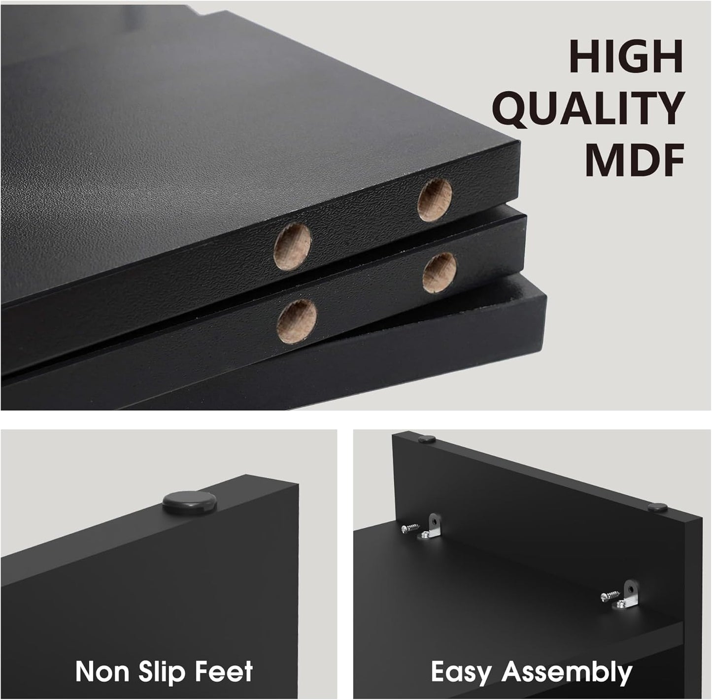 Fenge Monitor Stand, 31.5 Inch Computer Monitor Riser for Desk, 2 Tiers Wood Desk Shelf with Storage, Desktop Organizer for PC, Laptop, Screen, Printer