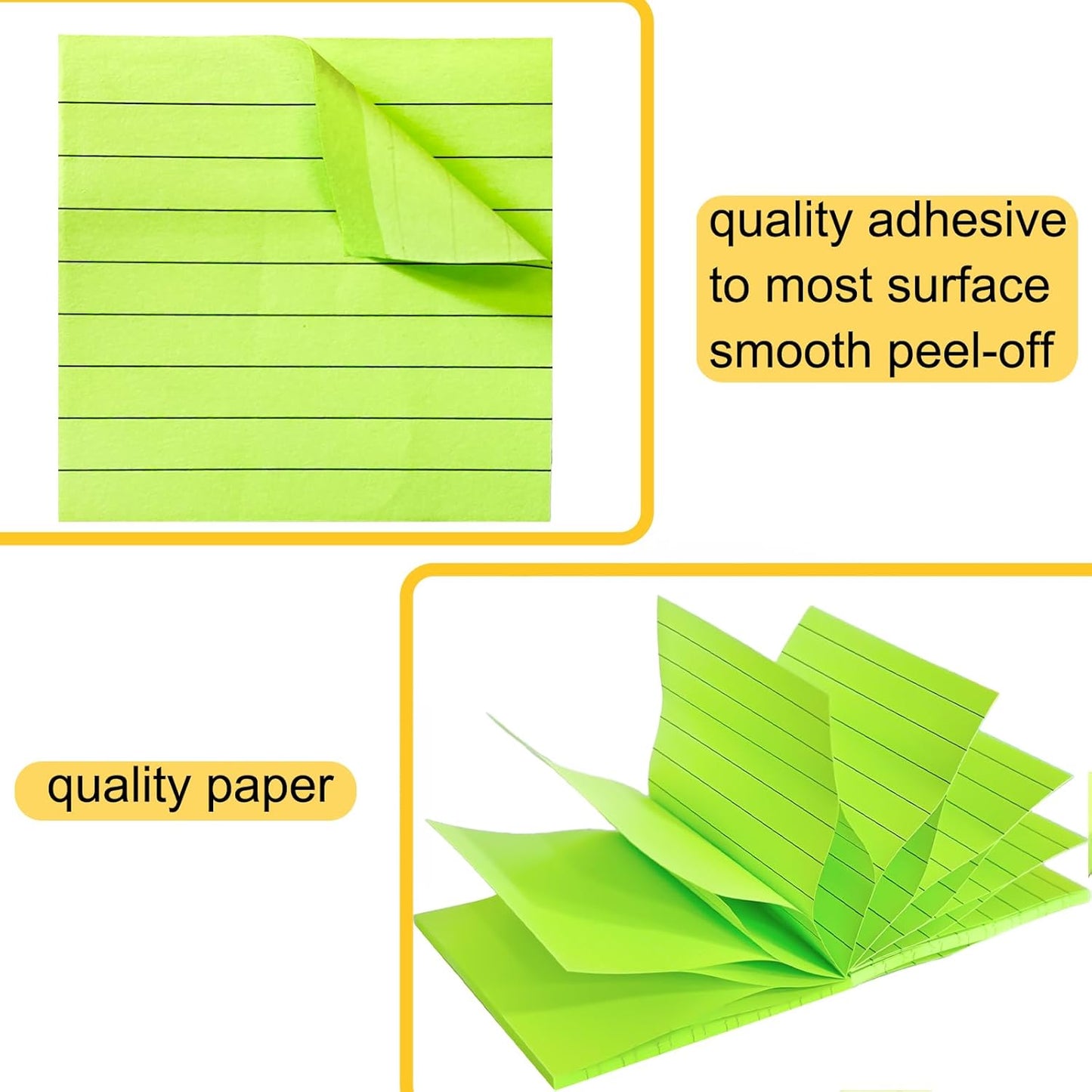 24 Pack 1920 Sheets Pop Up Sticky Notes Lined 3x3 inch Self-Stick Notes Pads Post Lined Sticky Note Pads Accordion Pop Up Notes Refill for Dispenser Home Office School, 80 Sheets/pad (Bright Color)