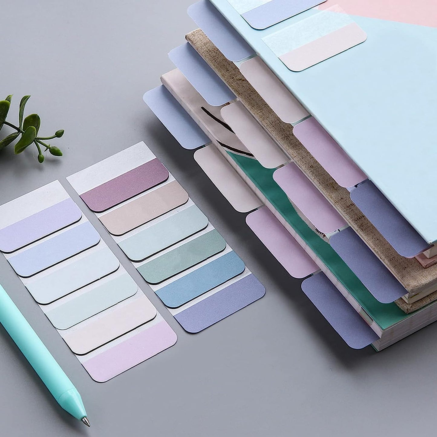 AccEncyc 960 Pcs Colored Index Tab 0.5"x1.1" Large Book Sticky Tabs Repositionable Page Tabs Flags Page Markers Labels for Notebooks, Filing, Classification,12 Colors