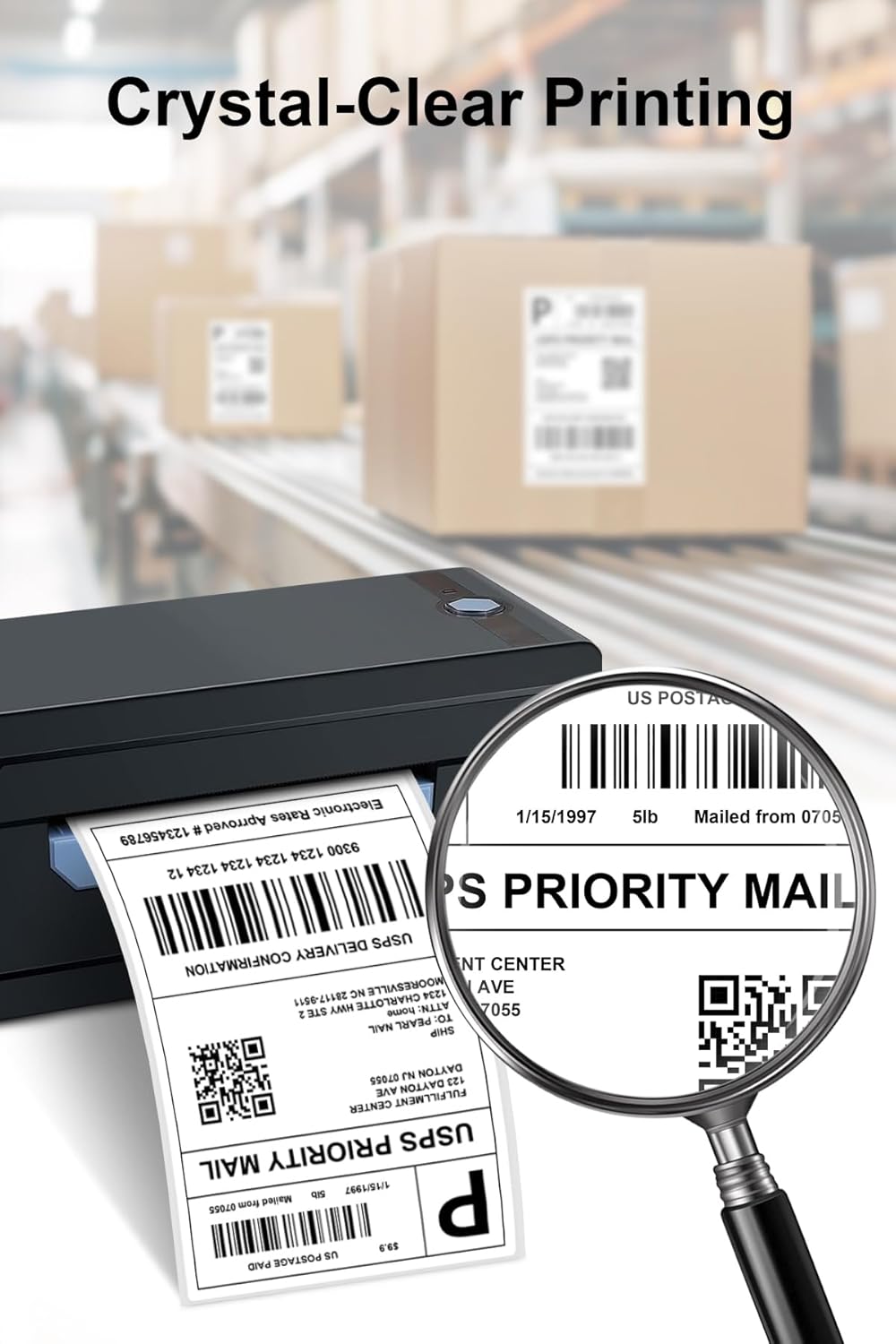 Bulk 4x6 Thermal Labels - 6000 Adhesive Labels | Smudge-Resistant & BPA-Free | Thermal Printer Compatible