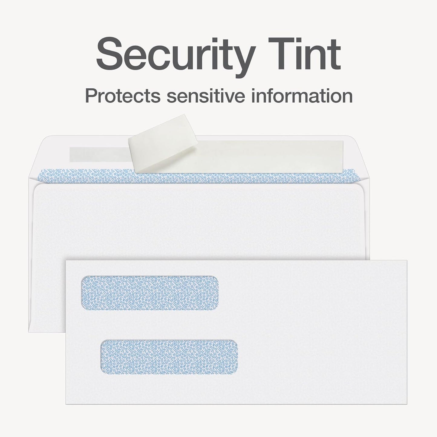 Columbian #8 Double-Window Self Seal Security Tint Envelopes, 500/Box, 24lb White Wove, 3-5/8 x 8-11/16 Inches (1016910)