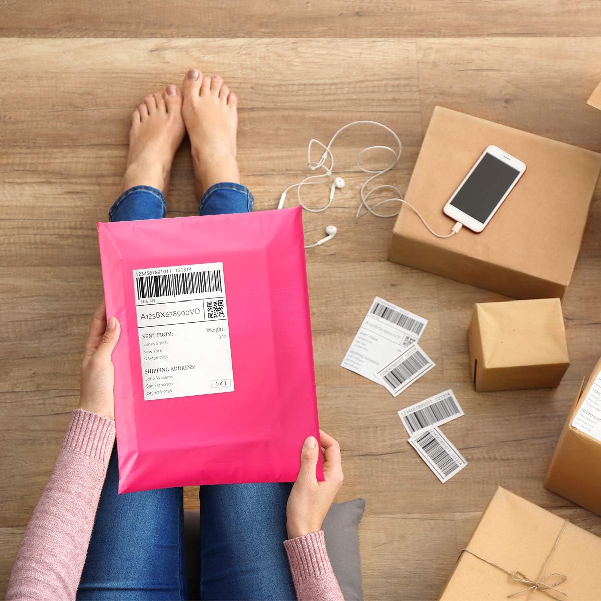 UCGOU Poly Mailers 10x13 Inch Hot Pink 100 Pack Shipping Bags #4 Strong Mailing Envelopes Boutique Packaging Postal Self Seal Adhesive Waterproof and Tear Proof Small Business for Clothes Books