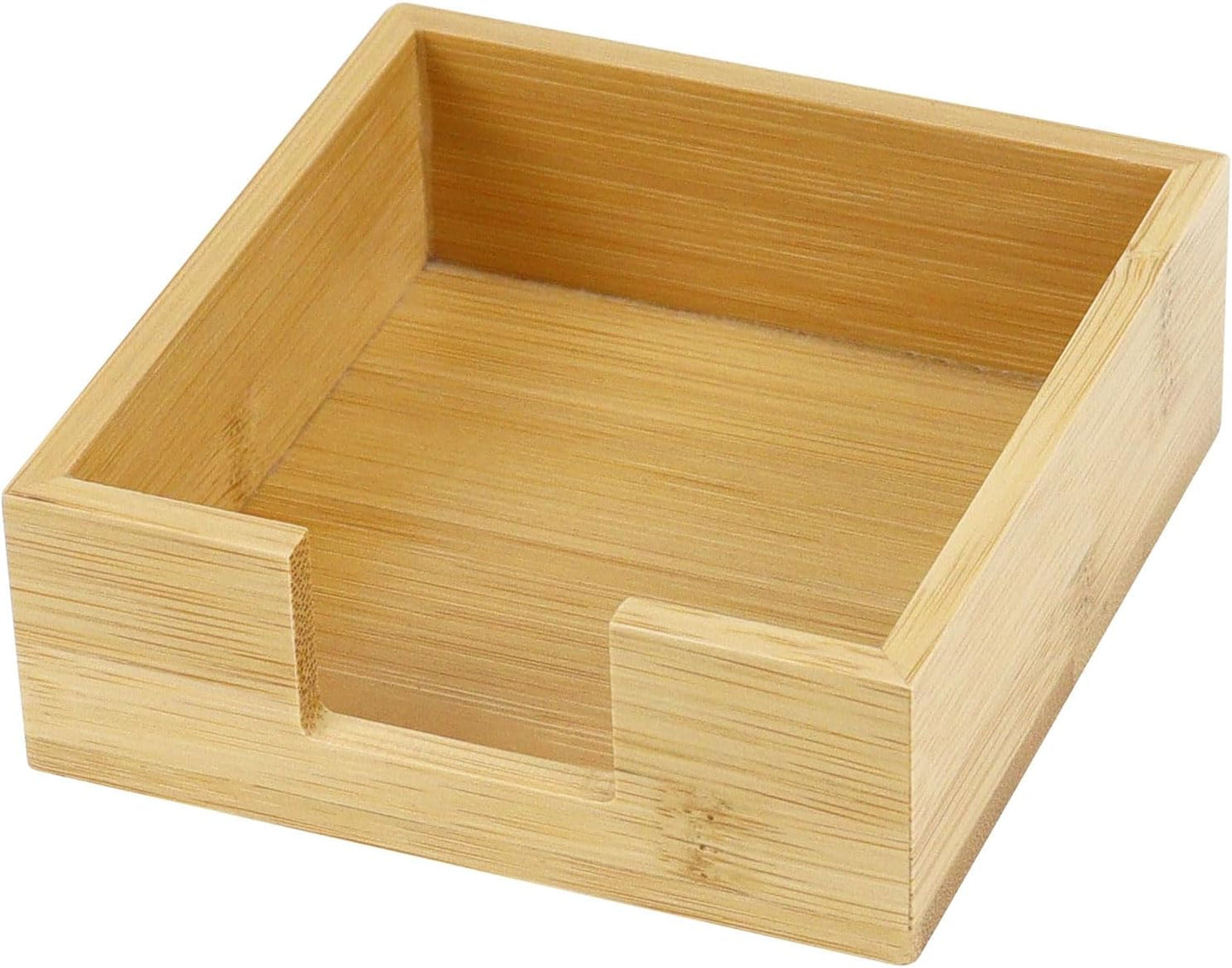 MultiBey Wooden Bamboo Sticky Note Pad Holder for Desk, Memo Holder Paper Dispenser, Desktop Accessories Organizer for Office School Home