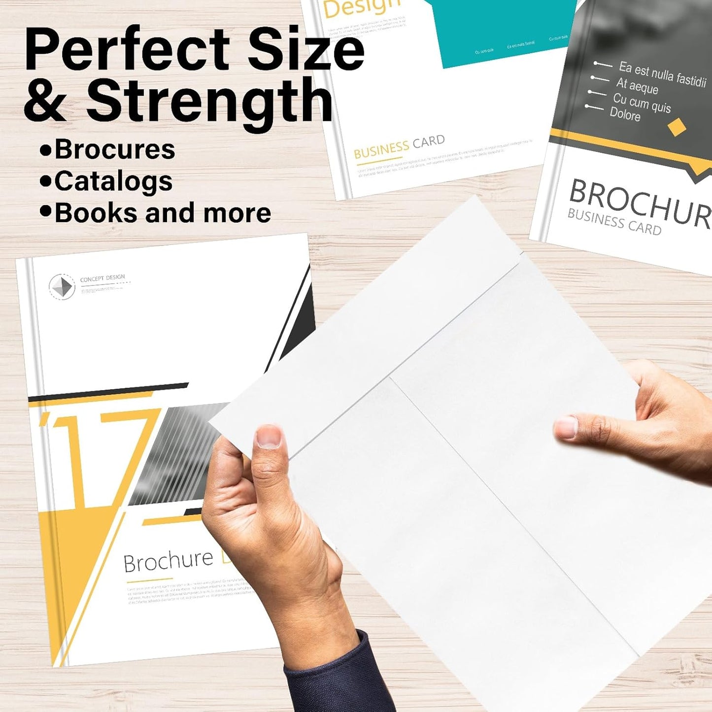 9 x 12 Envelopes, Tyvek Envelopes 9x12, Catalog Envelopes 9x12, Self Sealing Closure, Tyvek Material, 14 lb., Puncture, Tear & Moisture Resistant (50 Pack)