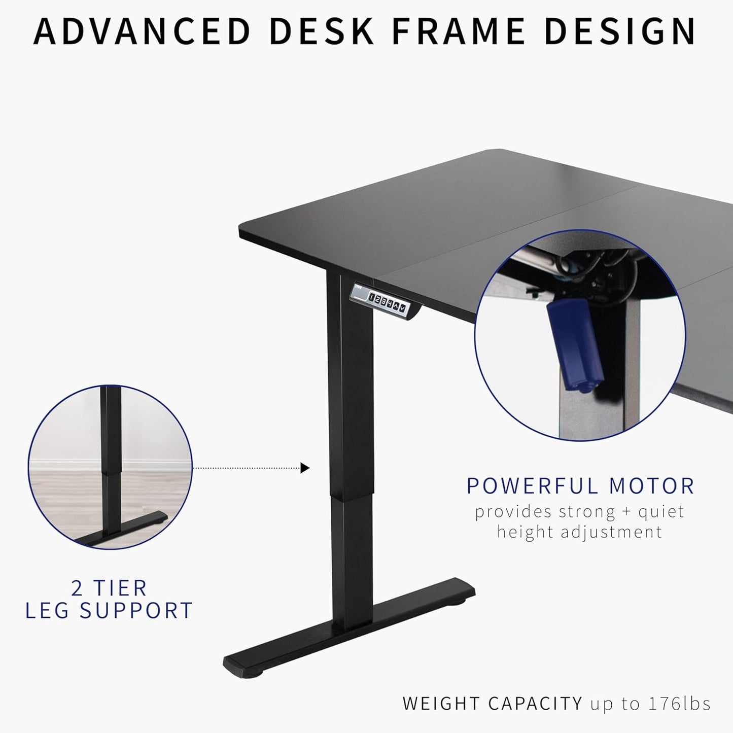 VIVO Electric 71 x 30 in Standing Desk, Memory Height Adjustment, 1B Series, White Top White Frame, DESK-KIT-1W7W