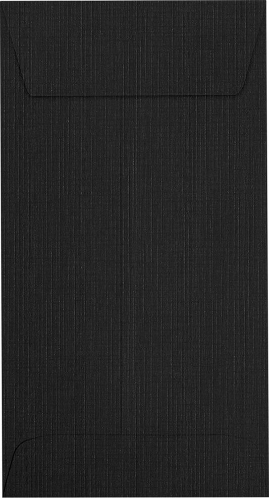 LUXPaper #7 Coin Envelopes | Peel & Press | 3 1/2" x 6 1/2" | Black Linen | 80lb. Text | 500 Qty