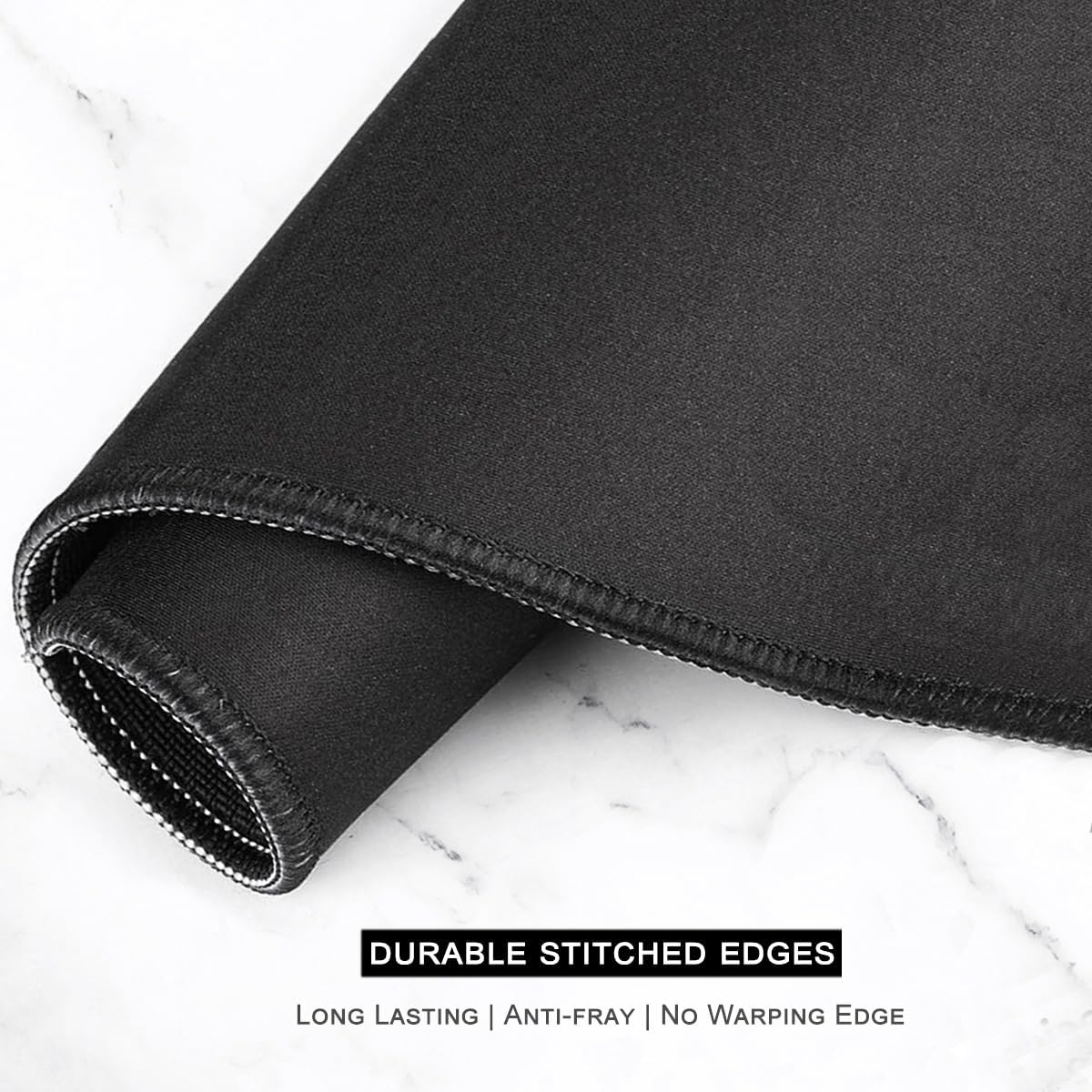 Auhoahsil Large Mouse Pad, XXL Gaming Mousepad, Desk Mat for Desktop, Thick Rubber, Big & Long Size, Stitched Edges, Full Desk Pad for Laptop & Computer, Extended 31.5 x 11.8 in, Blue Pink Marble