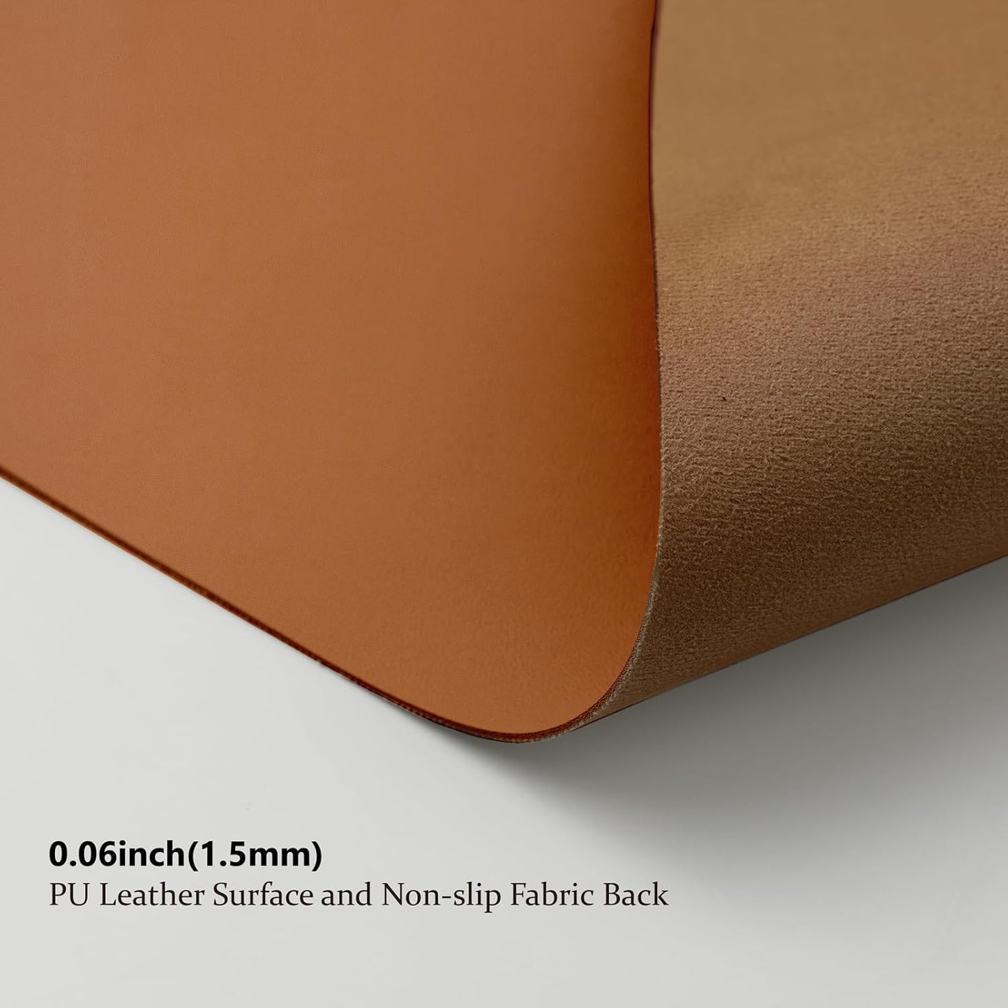 Leather Desk Mat - Non-Slip PU Desk Pad for Office and Home - Desk Organization and Accessories - Ideal for Large Mouse Pad and Desk Mats on Top of Desks (Brown,27.6"x 13.8")