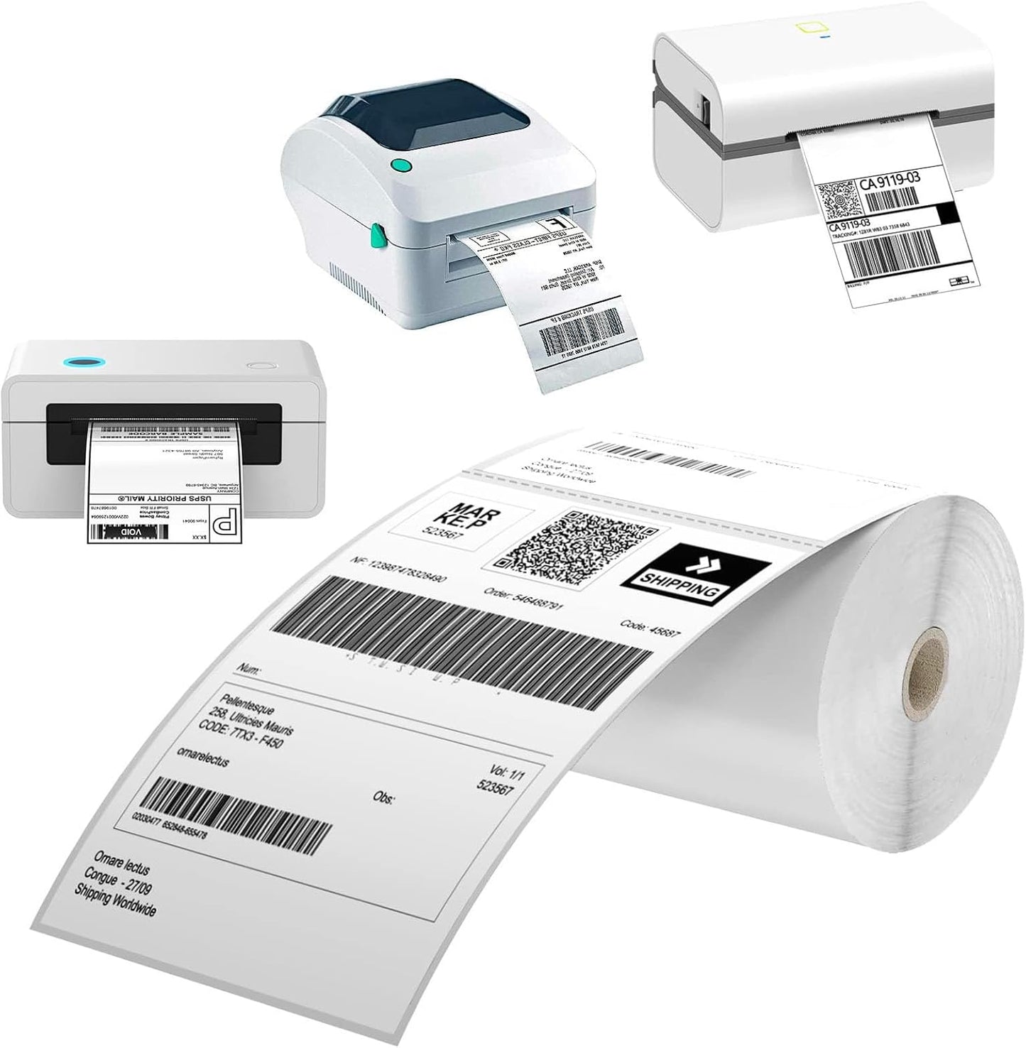 Direct Thermal Labels 4x6-450 Labels/Roll, Thermal Shipping Labels for Zebra 2844 ZP-450 ZP-500 ZP-505,24 Rolls,10800 Labels(NOT for DYMO)