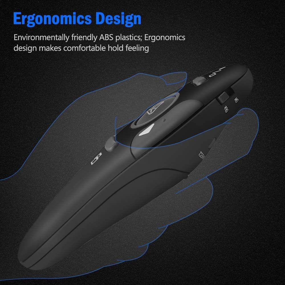 Presentation Remote Clicker, Wireless Presenter for PowerPoint Presentation Remote, RF 2.4GHz USB for Mac, Keynote, Computer, Laptop