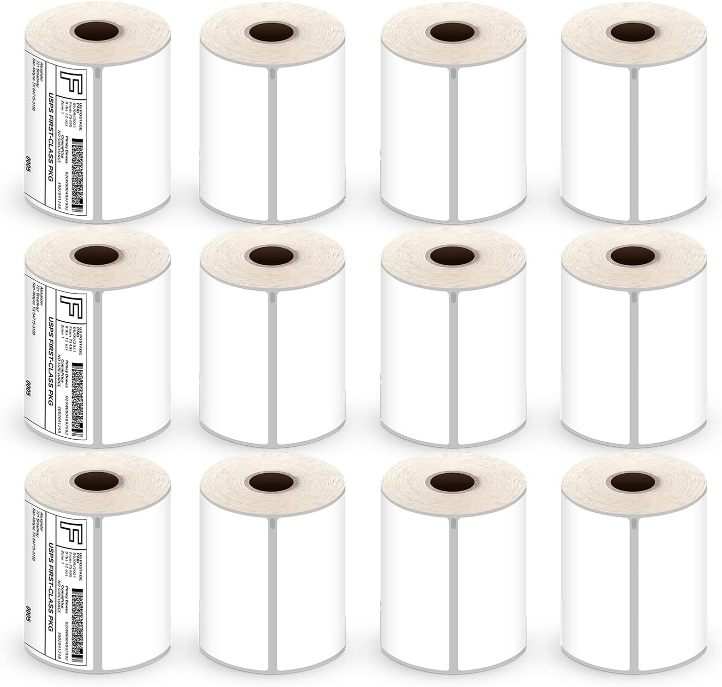 Shipping Labels 4"x6" Compatible with Dymo LabelWriter 4XL 1744907, 1755120, Thermal Postage Labels for All Thermal Label Printers, Permanent Adhesive, BPA Free, 220 Labels/Roll (12 Rolls)