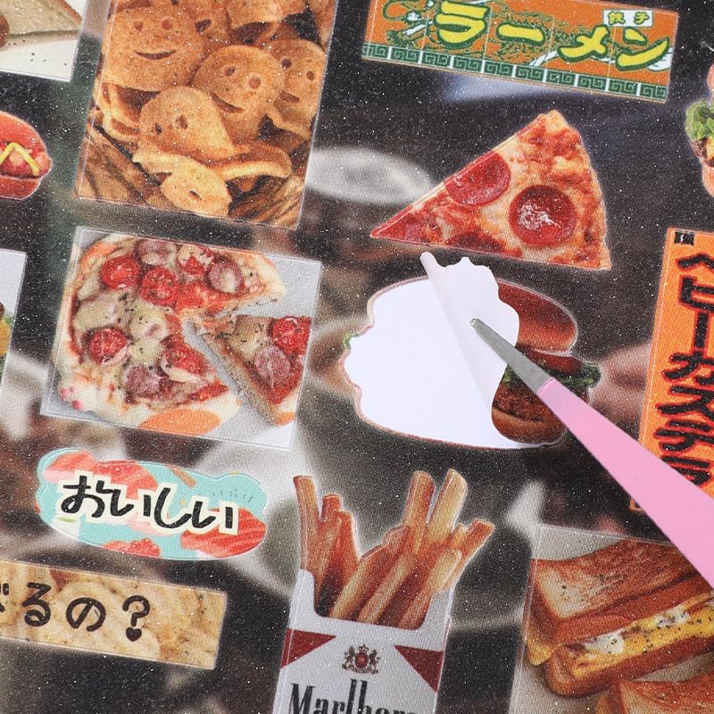Alideco 30pcs Scrapbook Stickers Vintage Gourmet Desserts Sticker Book for Adults Sticker journaling Stickers for Scrapbooking (shiquxiaoguan)