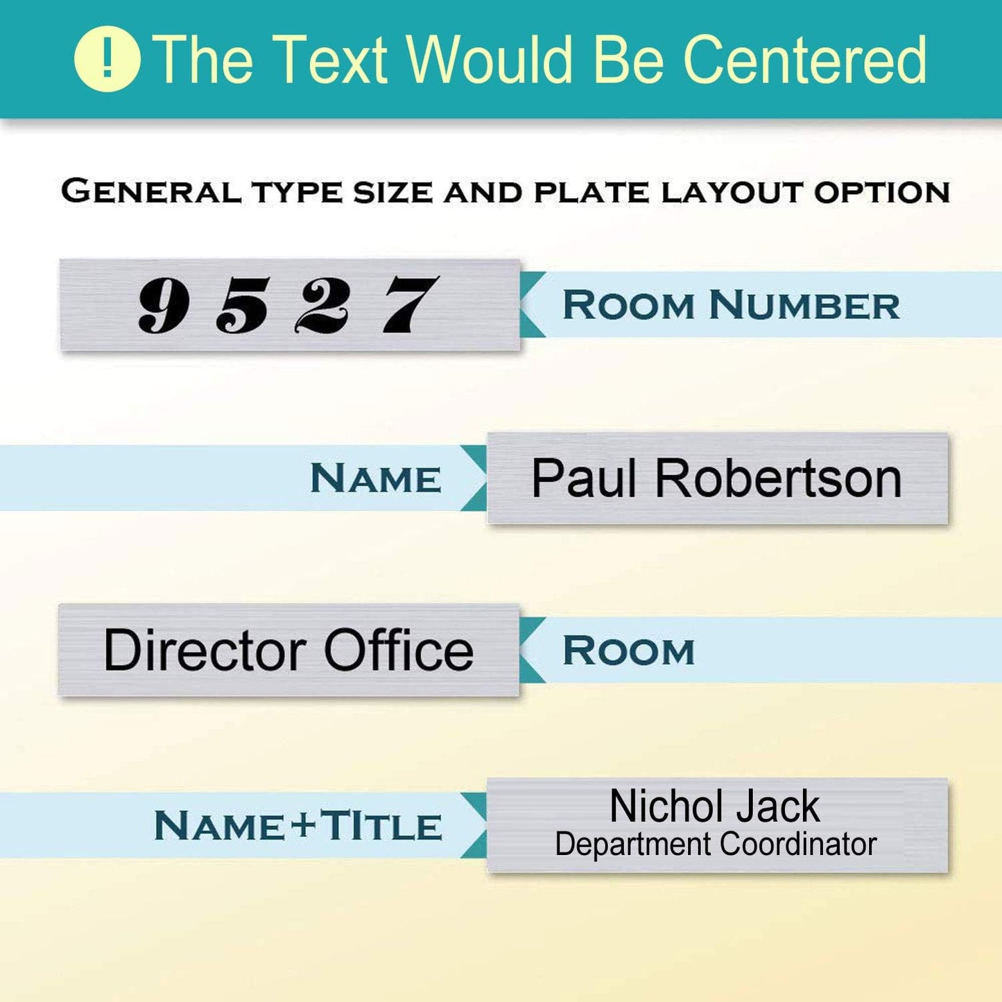 Personalized Office Engraved Name Plate With Wall or Desk Holder 2"x10"