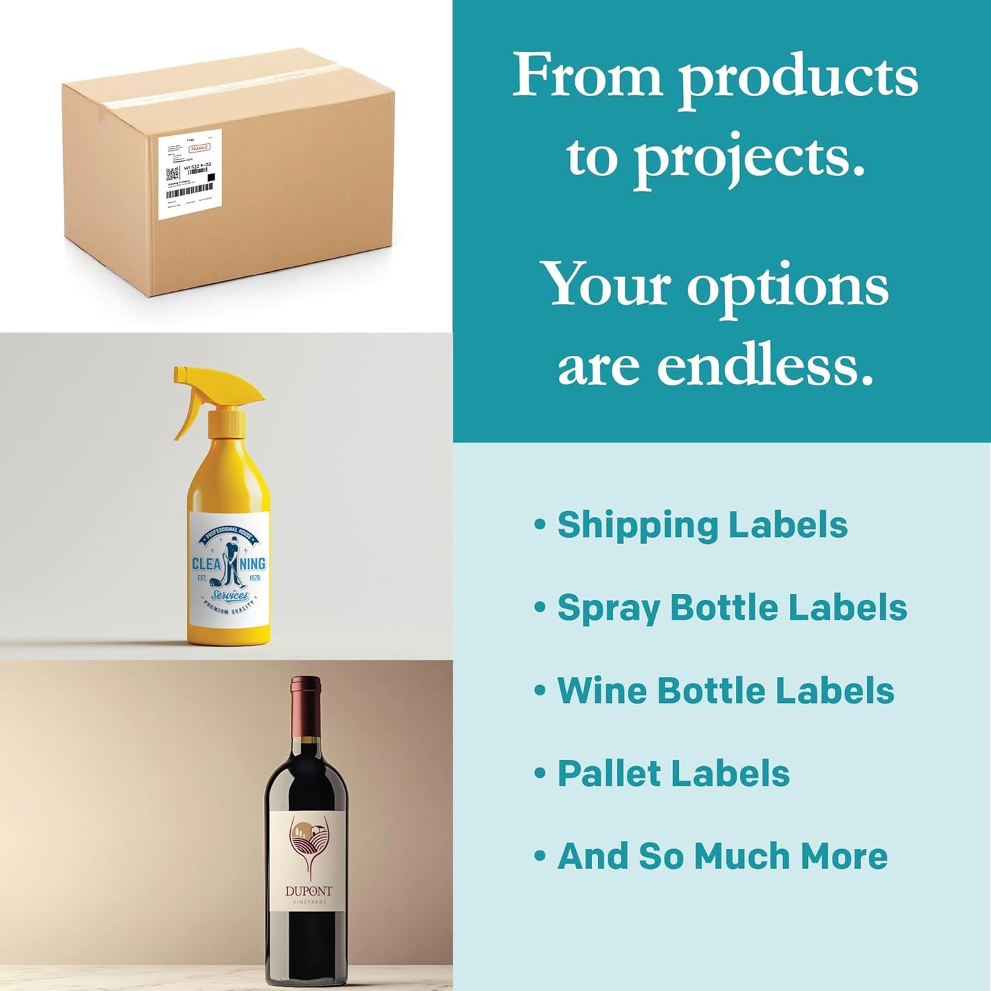 Premium Label Supply White Sticker Shipping Labels – 4.25" x 5.5" – Laser/Inkjet Compatible – (4 per Sheet), 1000 Sheets – 4000 Total Adhesive Labels
