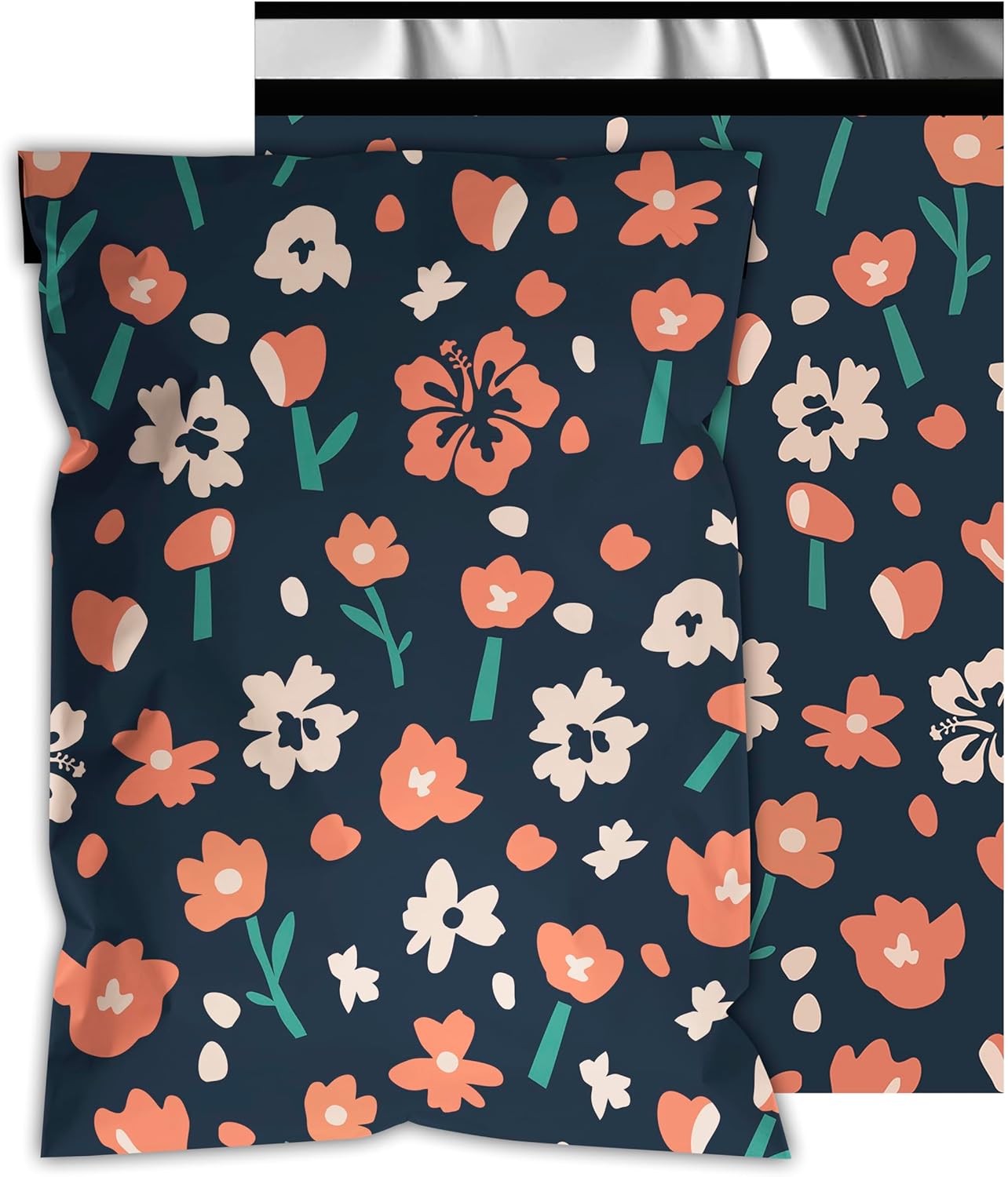 Poly Mailers 6x9 Inch 100 Pcs - Tulip printed Shipping Bags, 2.4mil Thickness, Waterproof and Tear Resistant Mailing Envelopes, Self-Sealing Packaging Bags for Small Business