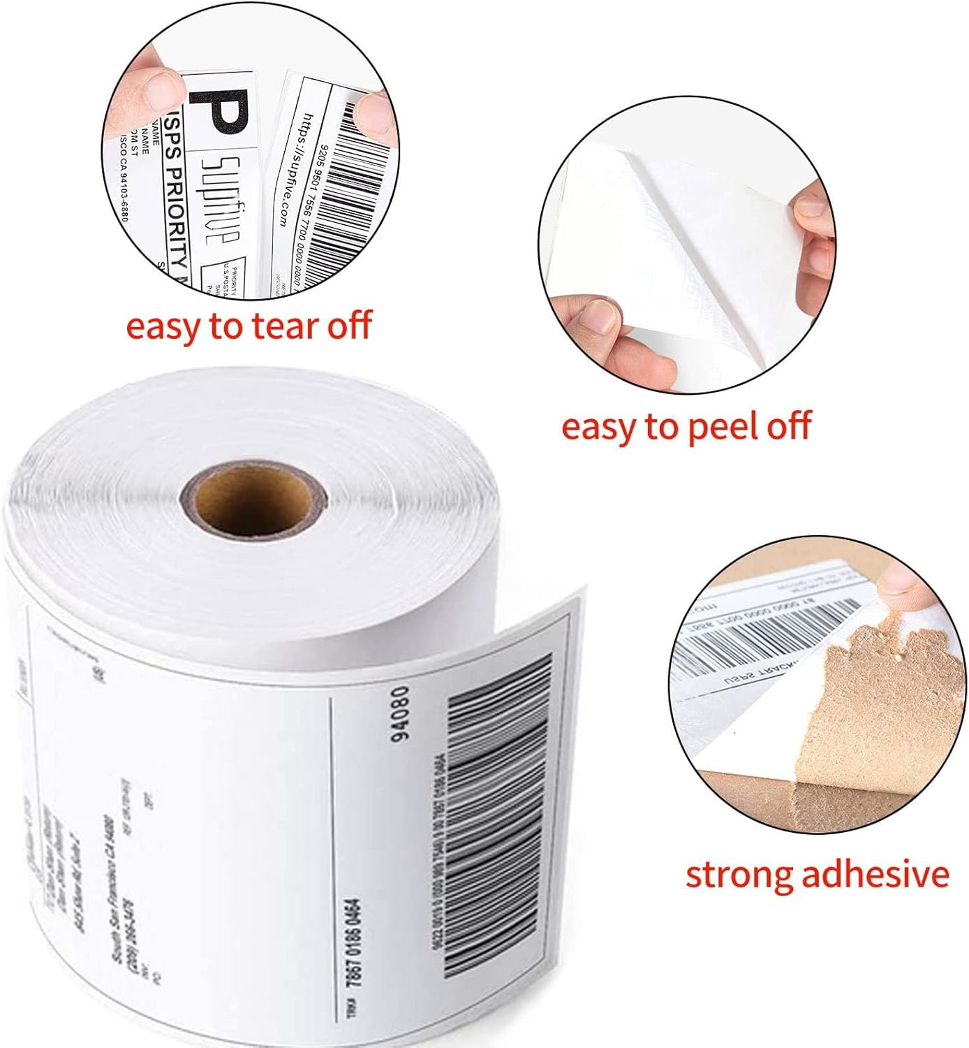 4x6 Thermal Labels - 2000 Labels, Industrial, Direct Thermal, Perforated, Postage, Shipping, Compatible with Zebra, MUNBYN, Polono, USPS, UPS, FedEx, DHL, Amazon, eBay & PAYPAL