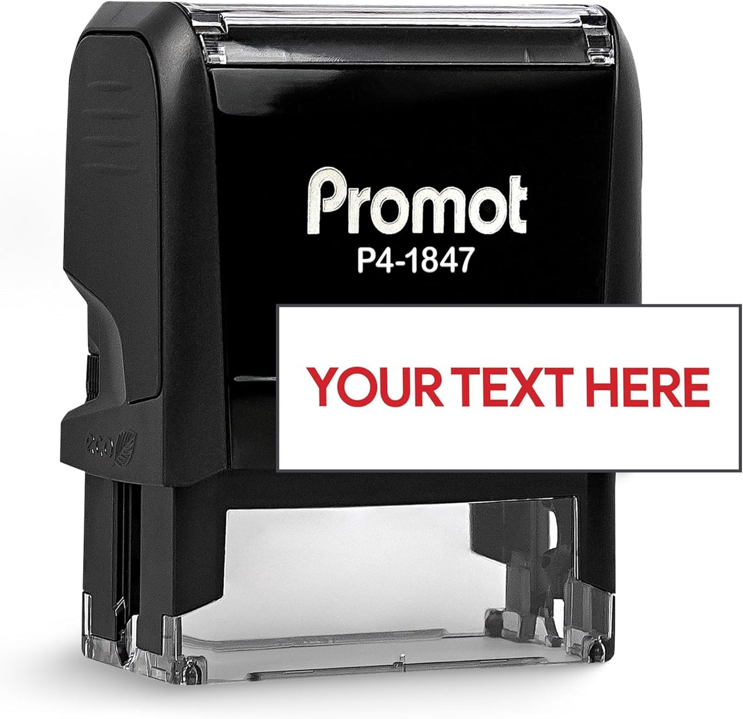 Promot Self Inking 1 Line Custom Stamp - Personalized Name Stamp for Office, Teacher, Address & Business Label Stamp - Choose Font, Ink Color, Pad, Self Inking for Personal & Professional Use - Medium