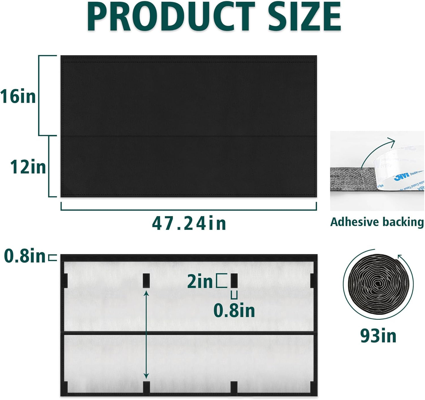 Under Desk Privacy Panel with Cable Management Organizer Sleeve Self-Adhesive Modesty Panel for Cord Organizer Pockets and Desk Skirt for Home Office or Standing Workstation (48 in)