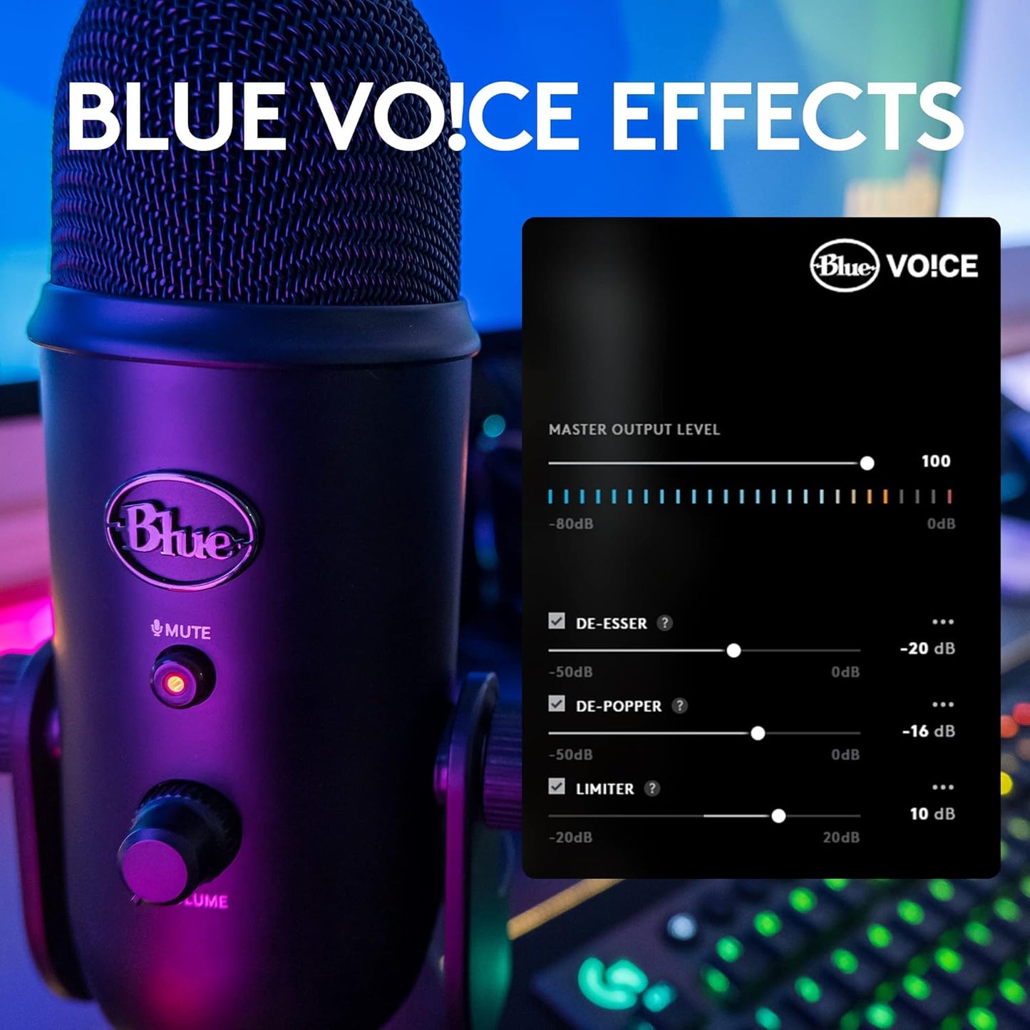 Blue Yeti Streaming Micophone Kit with Microphone for PC/Mac/PS4/PS5