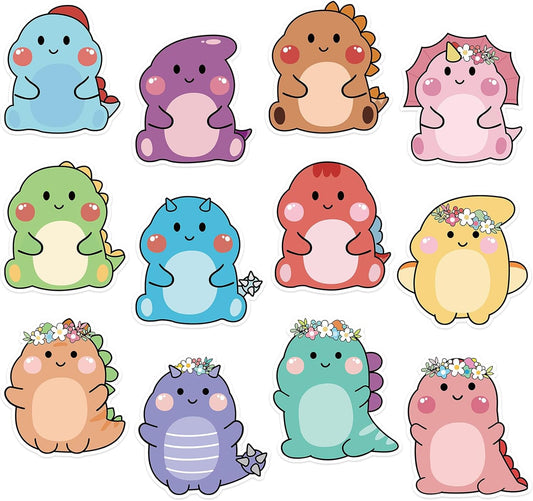 600Pcs Cute Sticky Notes, Cartoon Dinosaur Sticky Note Pads, Fun Sticky Notes Animal Notepads Self Stick Memo Pads Removable Funny Post it Notes for Students School Home Office Supplies