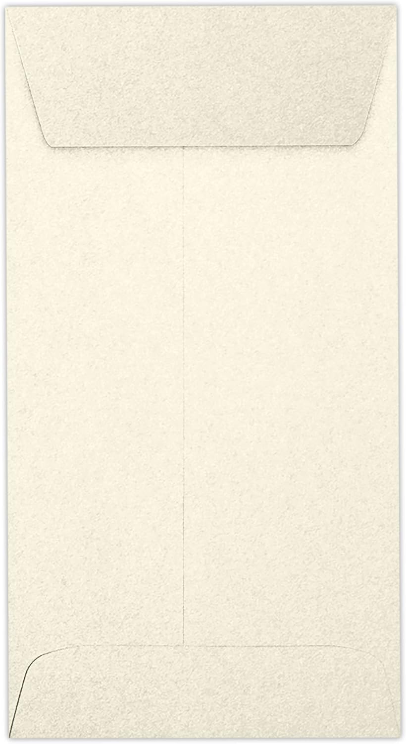 LUXPaper #7 Coin Envelopes | Peel & Press | 3 1/2" x 6 1/2" | Champagne Metallic | 81lb. Text | 1,000 Qty