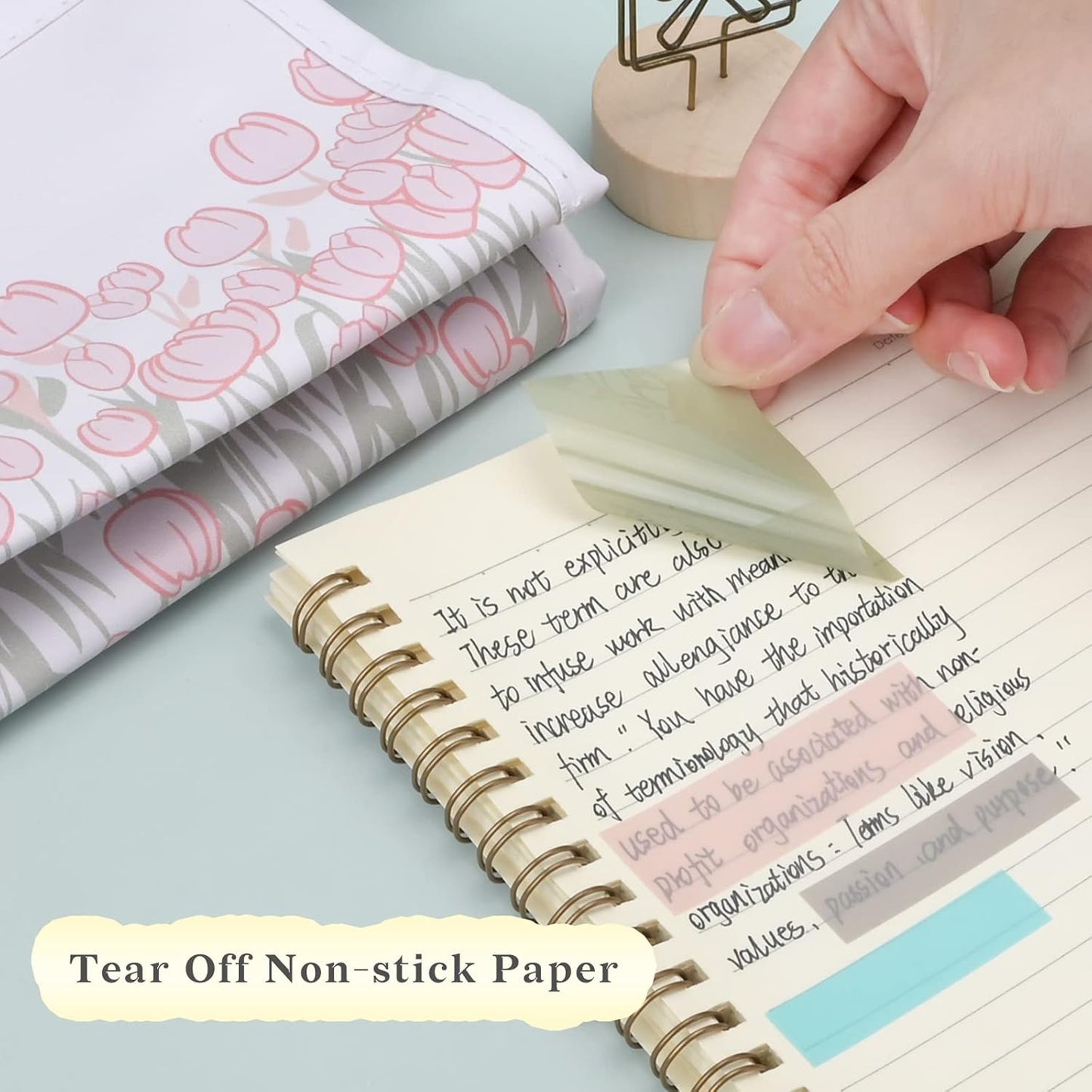 Temiary 1000 Sheets Transparent Pastel Sticky Notes with Lines, 3 x 3 inch Clear Sticky Note Waterproof See Through Memo Pad, Translucent Writable Index Book Tabs for Annotating Supplies