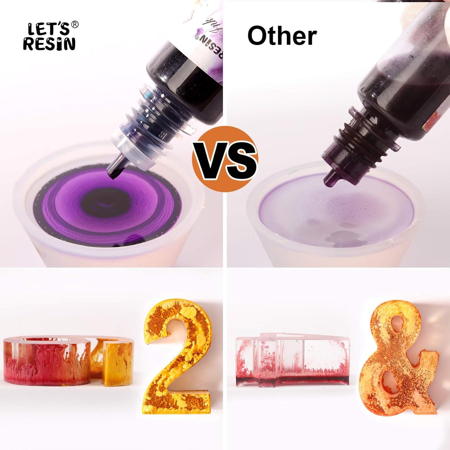 Alcohol Ink Set Epoxy Resin Dye- LET'S RESIN Vibrant Colors Alcohol Ink for Epoxy Resin, Concentrated Alcohol Based Resin Ink for Tumblers,Epoxy Resin Molds,Alcohol Inks Art (Each 0.35oz x 18 Bottle)