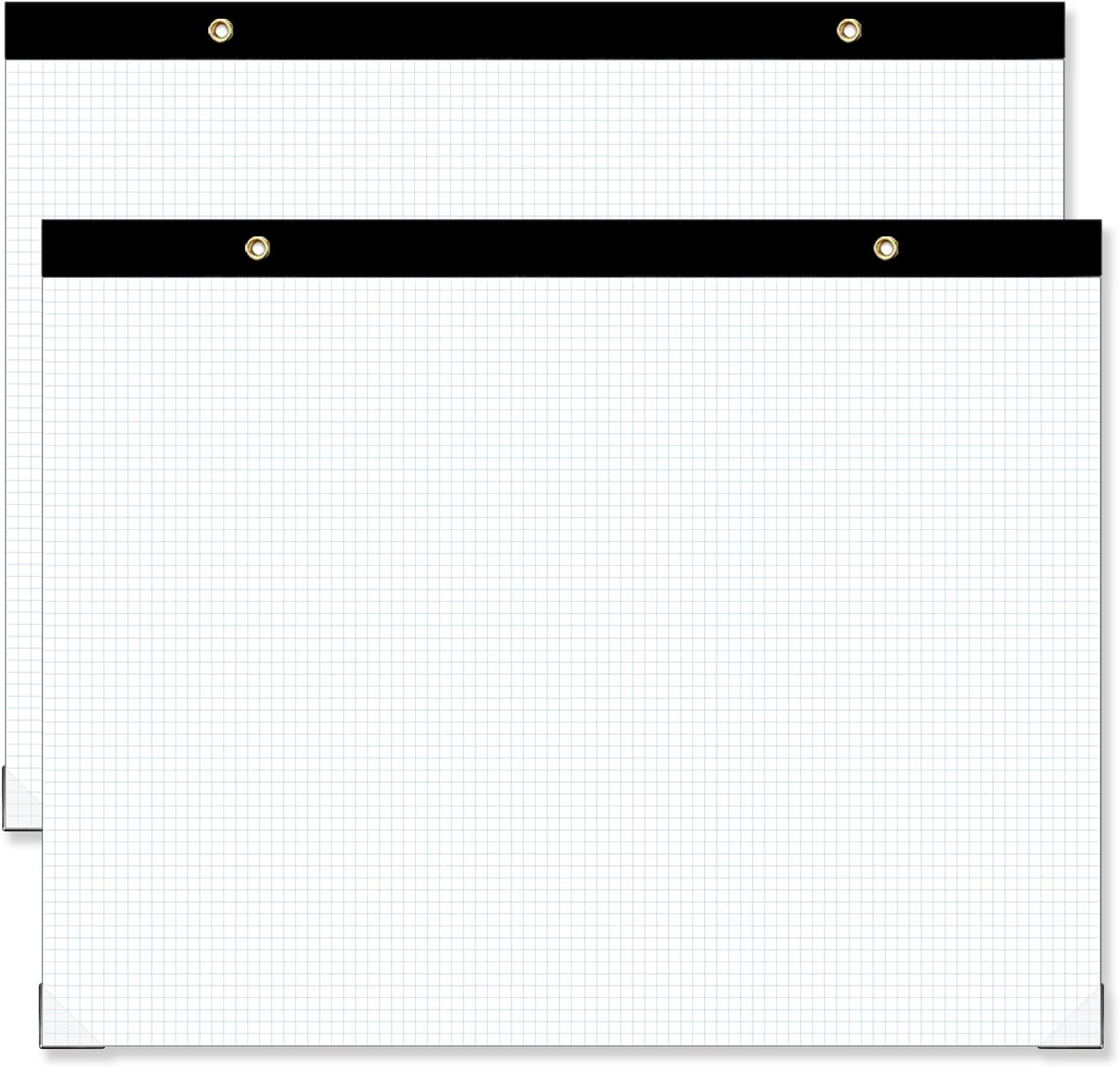 (2 Pack) Large Engineering Graph Paper Pad, 100 Sheets/200 Pages, 22" x 17" Quadrille Grid Paper for Drafting, Engineering, Blueprint Drawing, Architect Designer, 4"x4" Blue Grid, Giant Drafting Pad
