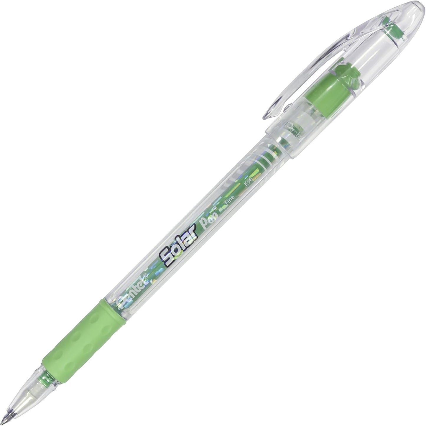 Pentel Arts Solar Pop Neon Gel Pen, 0.6mm Fine Line, Assorted Colors, Pack of 8 (K96PABP8M)