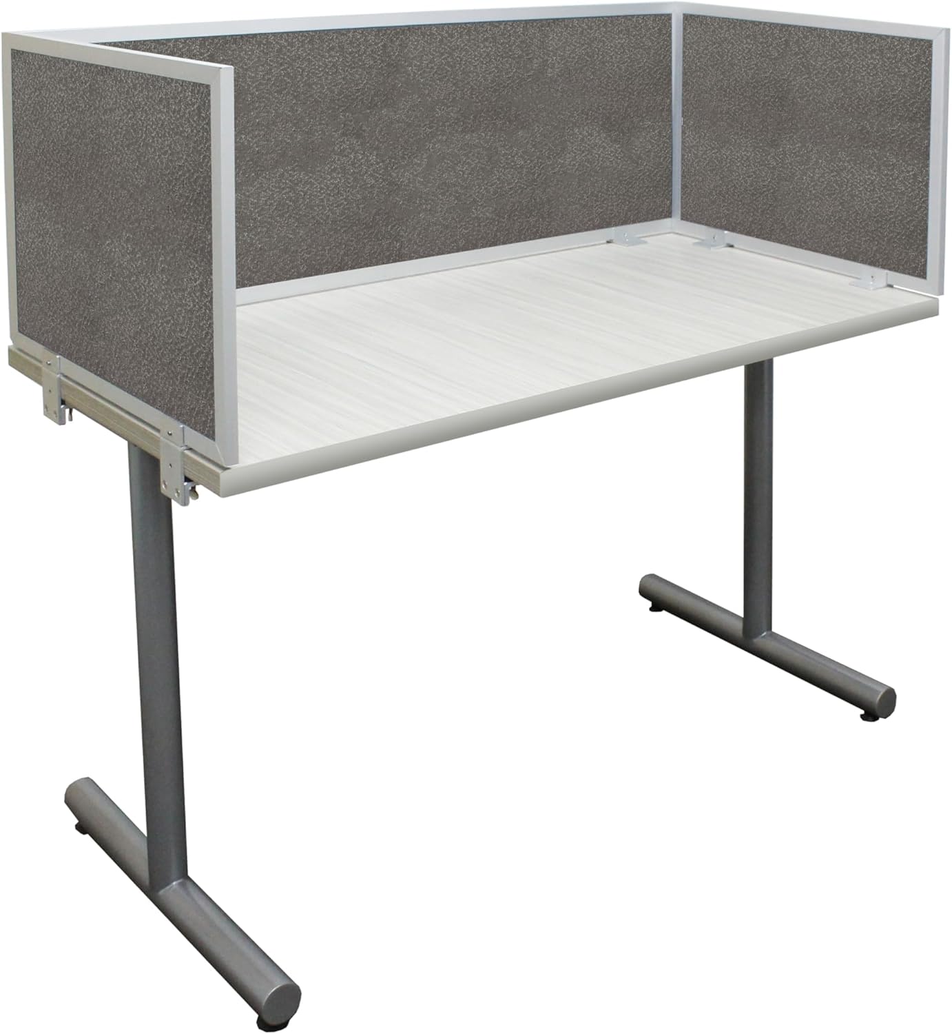 OBEX Acoustic Mounted Screen Privacy Panel Table Top Separator, Sound Blocking Desk Divider (Graphite, 24" X 42")