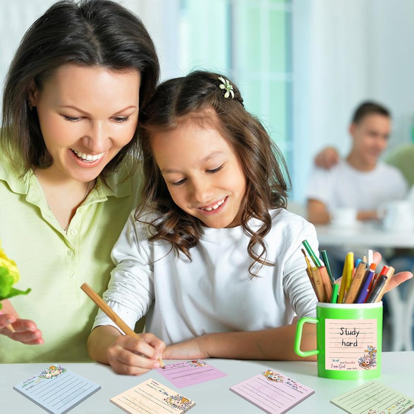 600 Sheets Bible Sticky Notes, Self Stick Christian Notepads Bible Verse Cute Positive Sticky Notes Inspirational Memo Pads Bible Verse Quotes Notepads for Reminders School Office Supplies