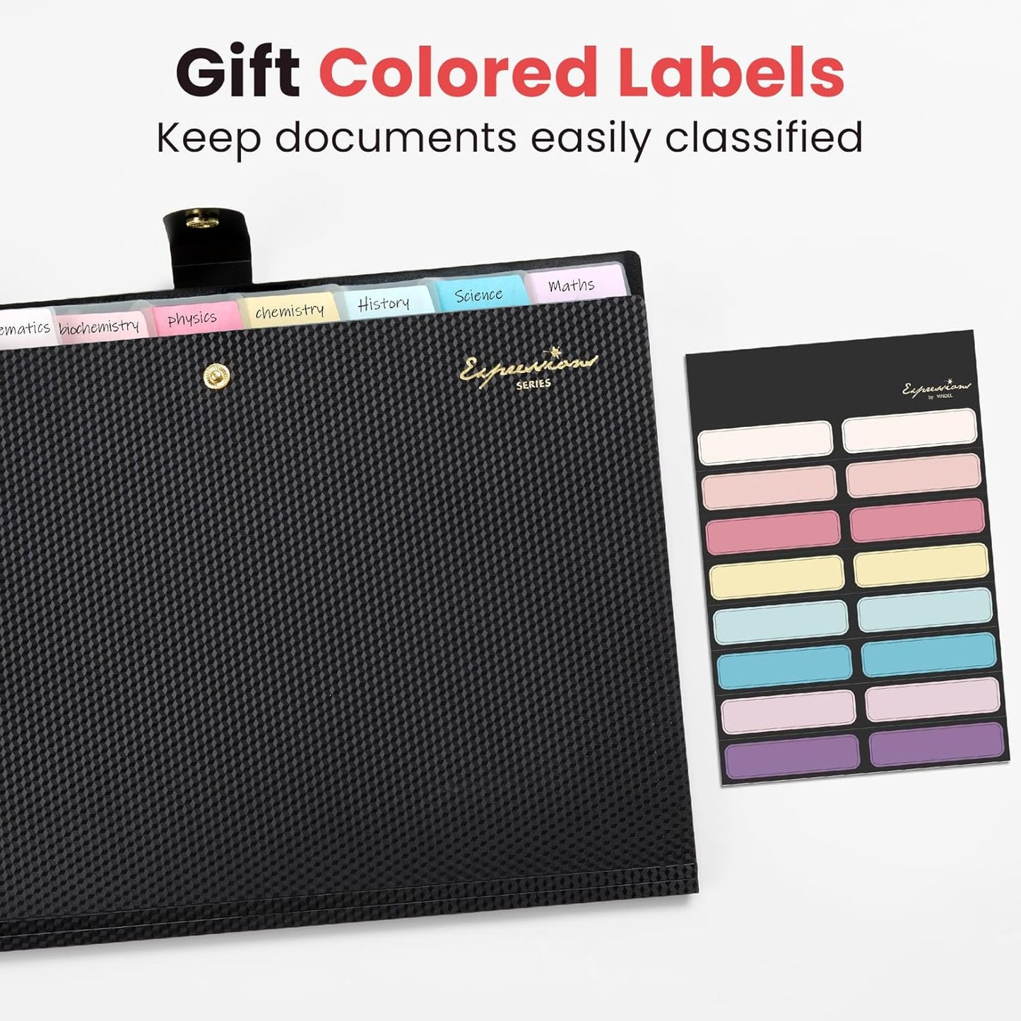 Sooez Accordion File Organizer, 8 Pocket Expanding File Folder with Labels, Letter Size Folders for Documents, Portable Paper Bill Receipt Organizer for Home School Office Supplies, Purple