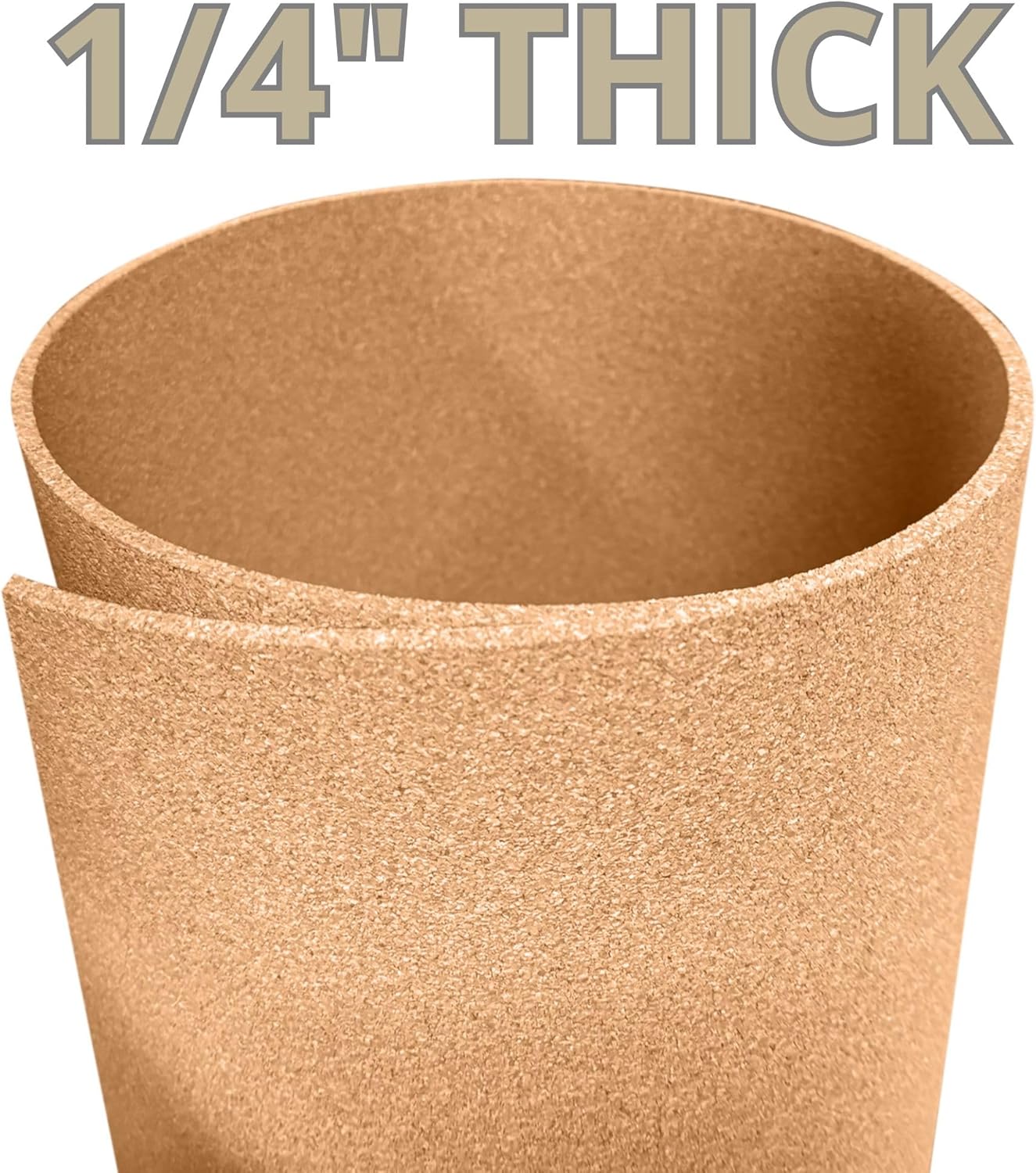 Manton Cork Premium Cork Roll - 3’ x 8’ x 1/4”, 100% Natural Facing Grade Material, Custom Cut Cork for Home, School, and Office Walls & Bulletin Boards