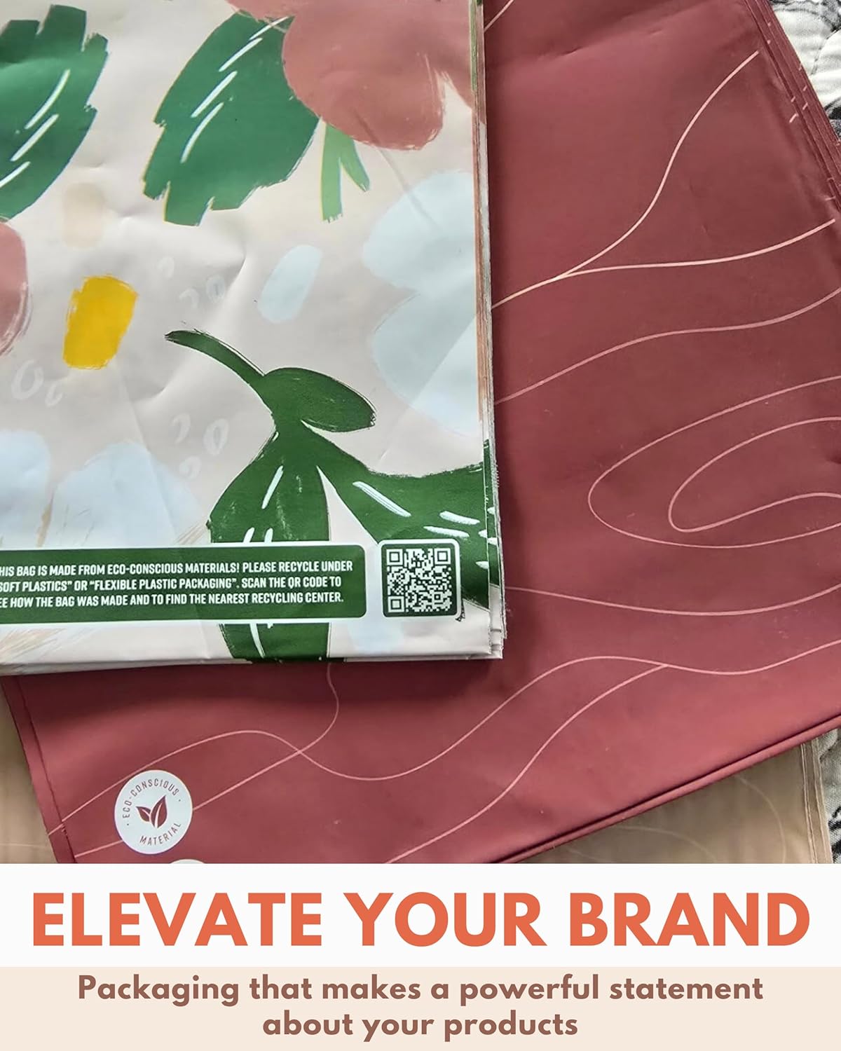 Poly Mailers 10x13-25 Pack Biodegradable Shipping Bags for Clothes - Impack Self-Seal Waterproof Thick Mailing Envelope for Accessories & Clothing - Tidal Terracotta