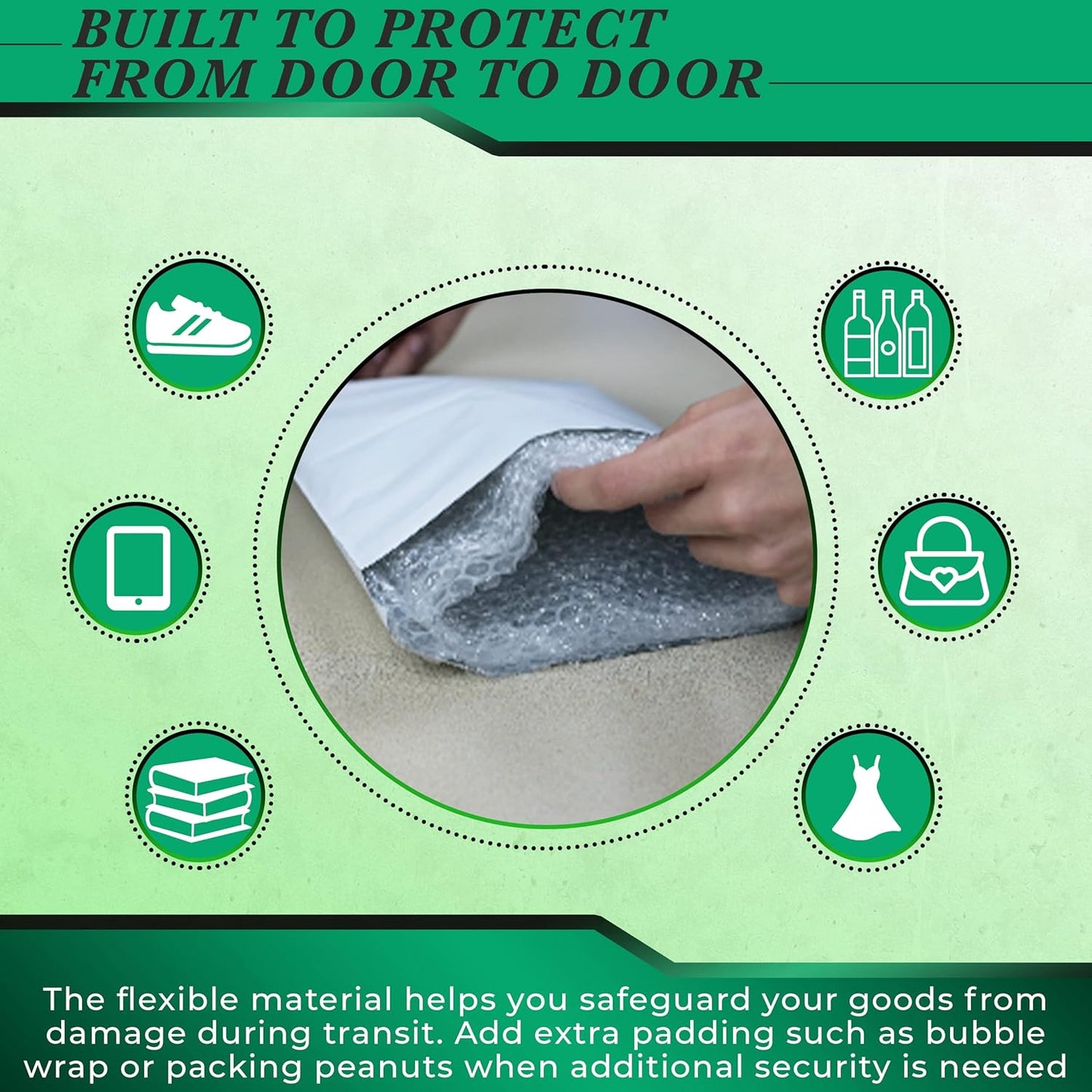 8000 Pack Secure Seal White Poly Mailers Shipping Bags - Safe Shipping with 4x6 Mailers Poly Bags - E-Commerce Poly Bags for Shipping - Self Sealing 2 Mil Poly Shipping Envelopes