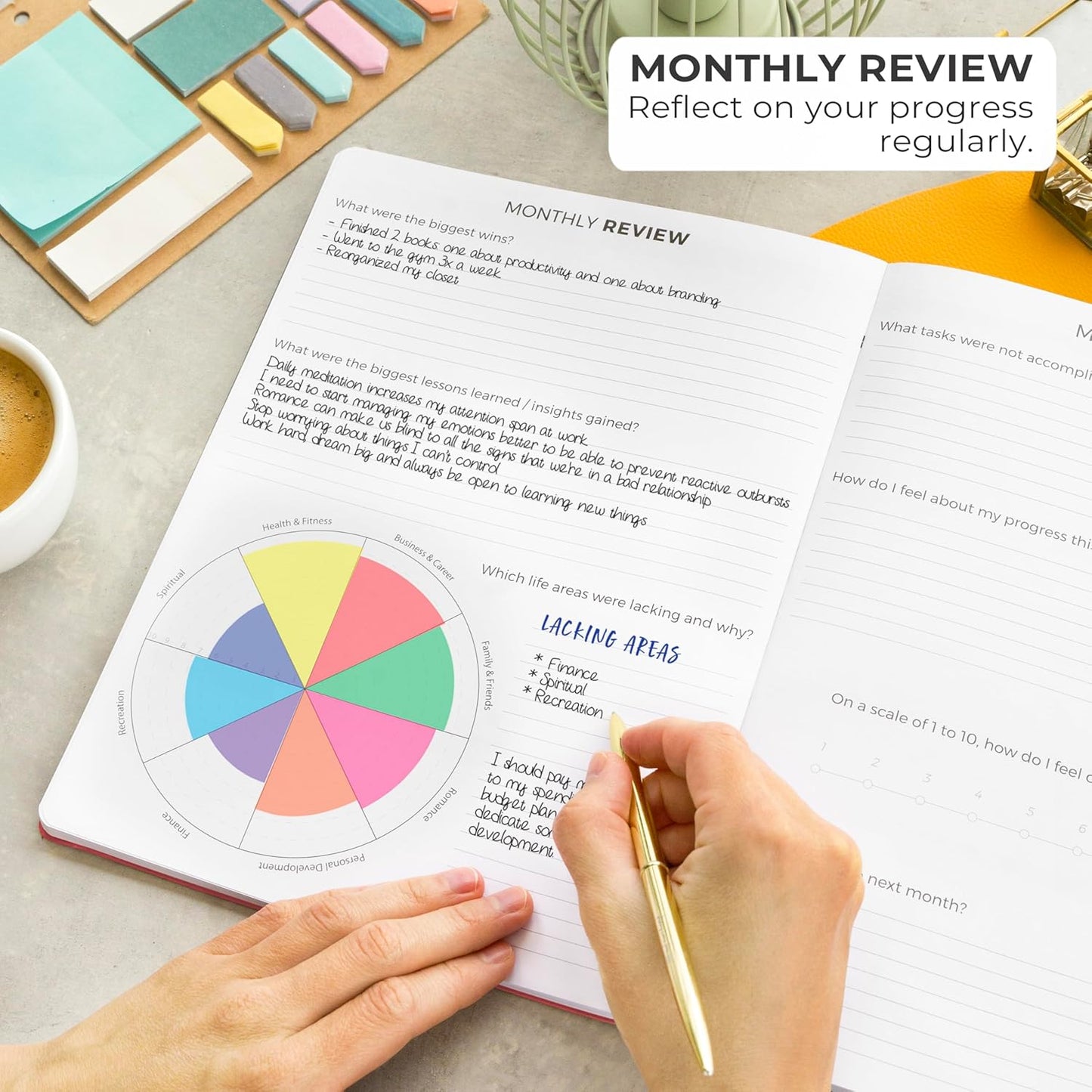Clever Fox Planner PRO Light – Weekly & Monthly Life Planner to Increase Productivity, Time Management and Hit Your Goals, 8.5x11″ (Dark Pink)