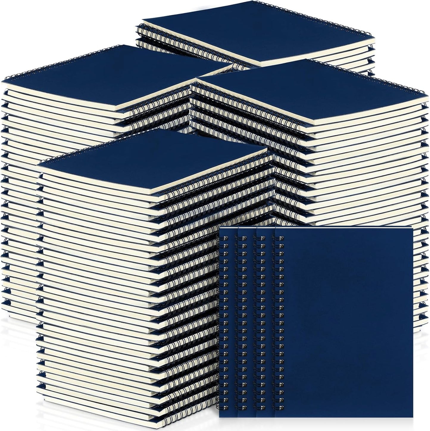 Yahenda Spiral Notebook Bulk A5 Journal Lined 8.3'' x 5.5'' Writing Composition Paper Small Notepad Subject Notebook for Students Office Business Back to School Supplies(Deep Blue,72 Pcs)