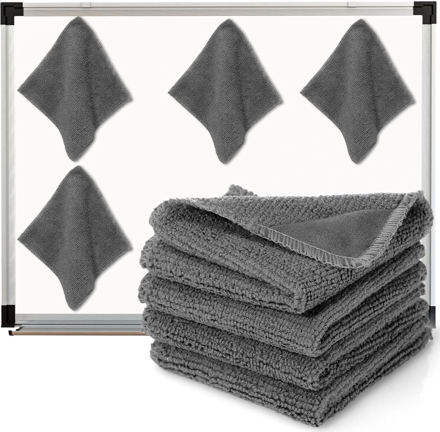 4 Pcs 6" x 6" Magnetic Cleaning Cloth Dry Erasers for White Boards Extra Strong Magnetism Microfiber Whiteboard Eraser for White Boards Blackboards Classroom Home Reusable Washable