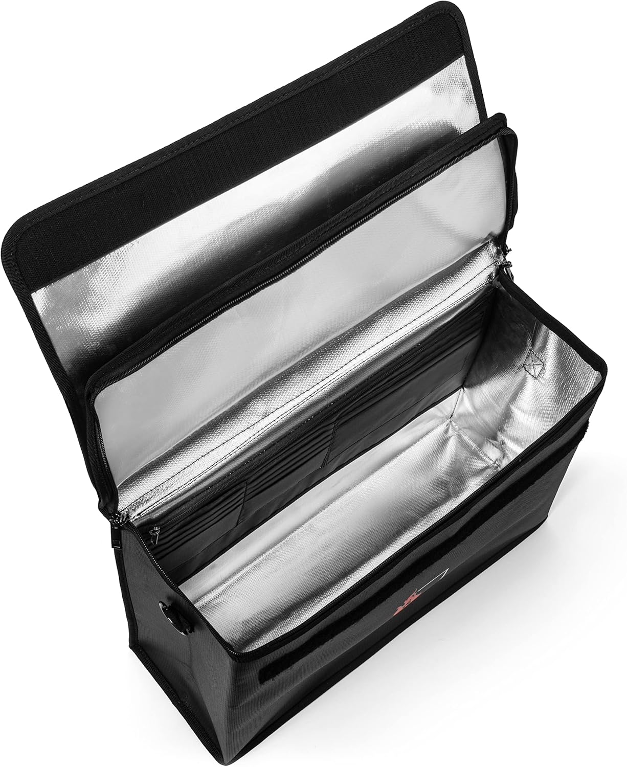 Fireproof Document Bag - Large (17" x 12" x 6") Fireproof Waterproof Storage for Binders, Legal Size Documents and Valuables, Heavy Duty Lightweight Briefcase for Home or Office