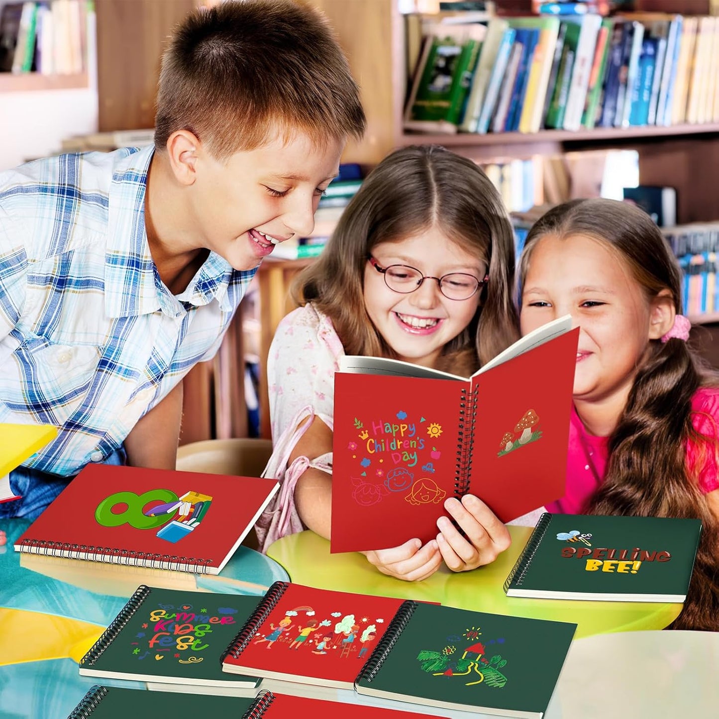 Yahenda Spiral Notebook Bulk A5 Journal Lined 8.3'' x 5.5'' Writing Composition Paper Small Notepad Subject Notebook for Students Office Business Back to School Supplies(Deep Green,Red,18 Pcs)