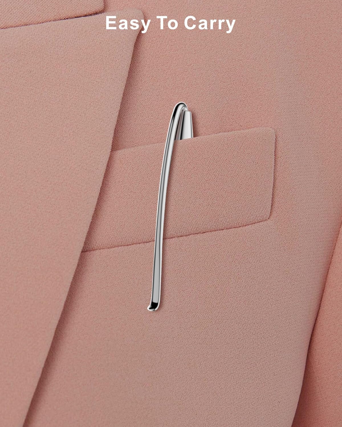 Cambond Metal Ballpoint Pens - Black Ink Fancy Pens 1.0mm Medium Point Bulk for Guest Book Uniform Christmas Gift, 3 Pens with 6 Refills (Silver)