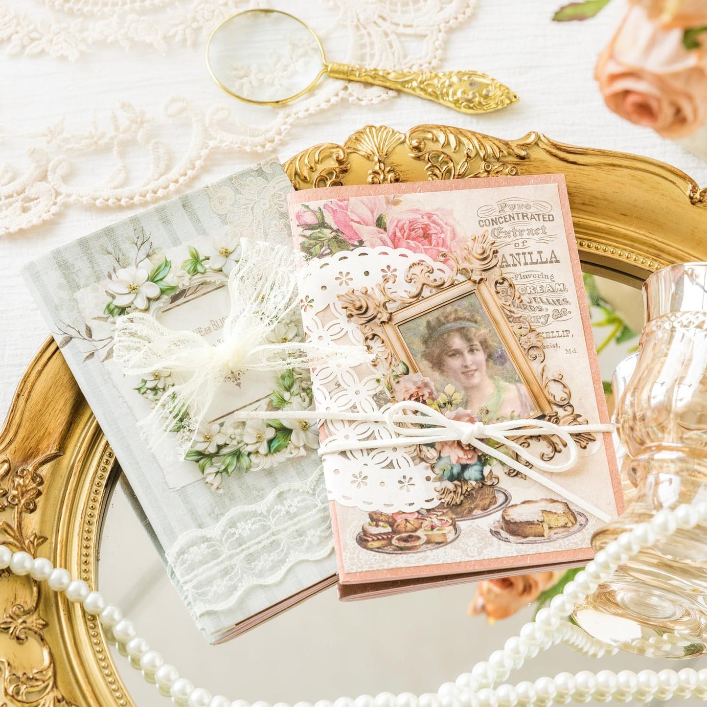 Alideco 120pcs Scrapbook Stickers Romantic Flowers Scrapbooking Junk Journal Crafts Embelishment Decoration Diary Stickers (huakuangbowuguan)