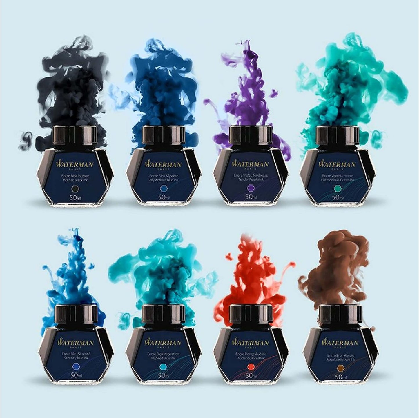 Waterman Mysterious Blue Fountain Pen Ink 50ml Bottle Premium Writing Experience for All Waterman Fountain Pens