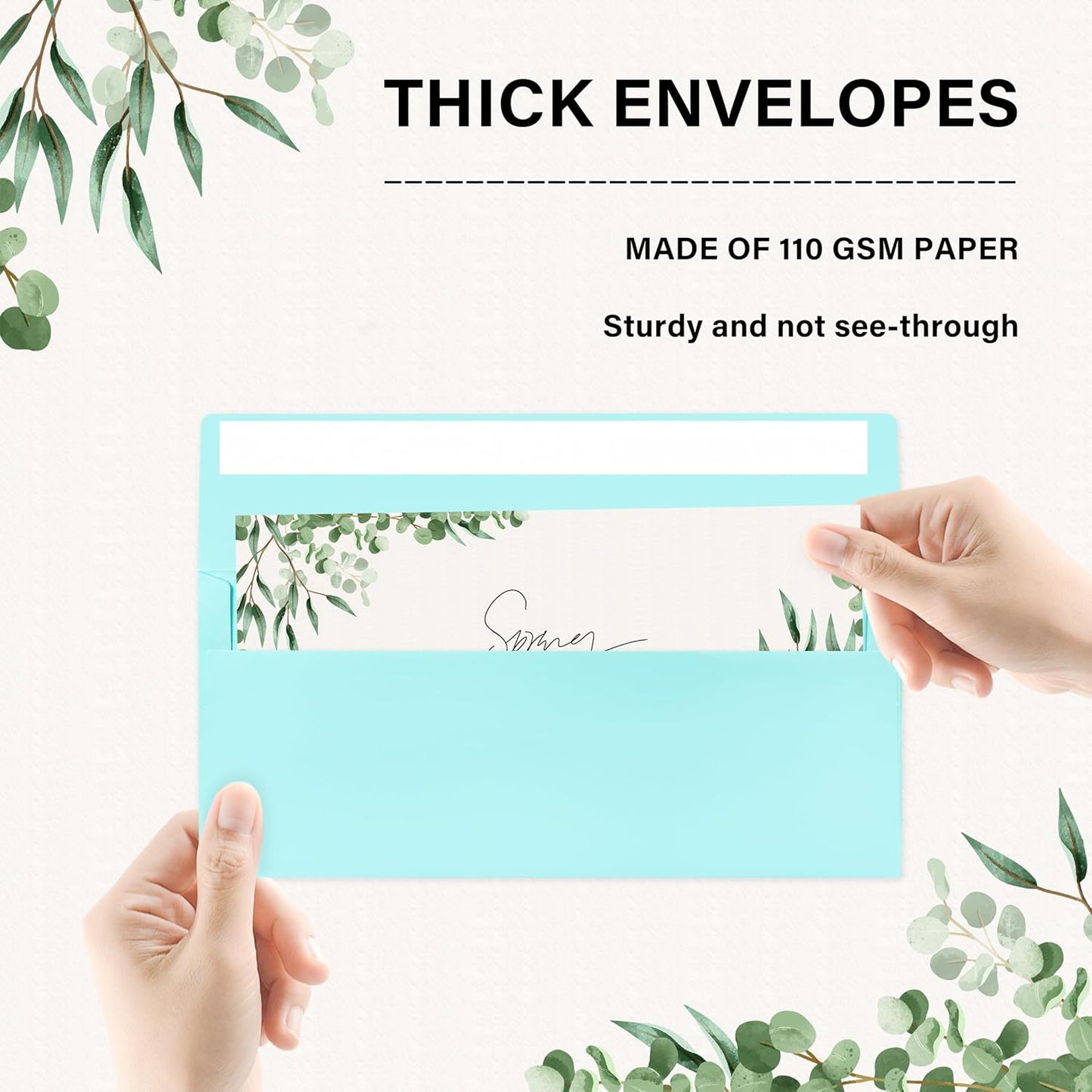 200 Pack #10 Business Envelopes, Self Seal Standard Light Blue Envelopes for Secure Business & Legal Mailing, Office, Checks, Letter, Invoices, 4 1/8 x 9 1/2 Inches