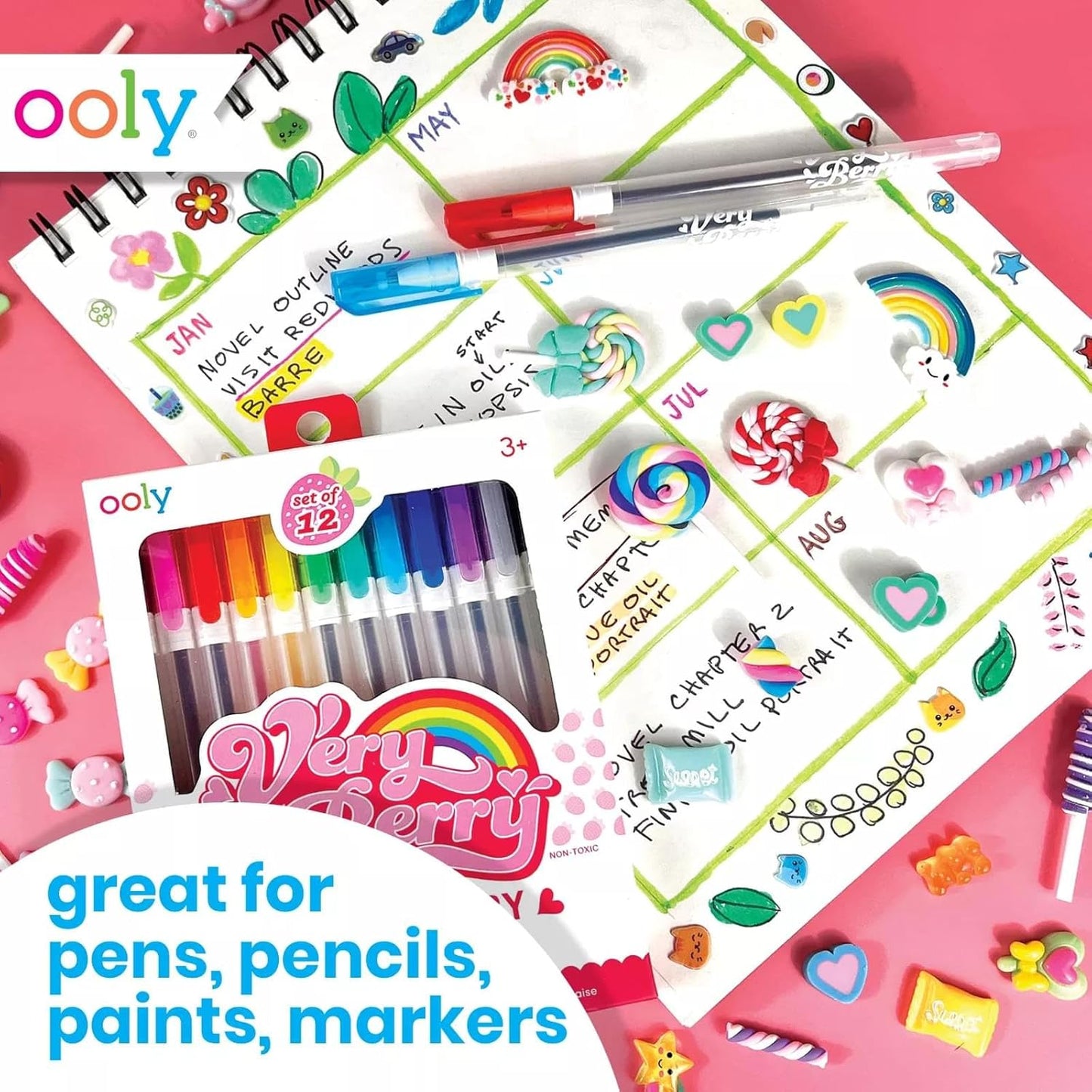 OOLY DIY Cover Small Sketchbook, 5 x 7.5 Inches, White Paper Sketchbook, Drawing Book for Kids, Adults and Artists, Great Drawing Pad for Gel Pens, White Pencils, Back to School Supplies